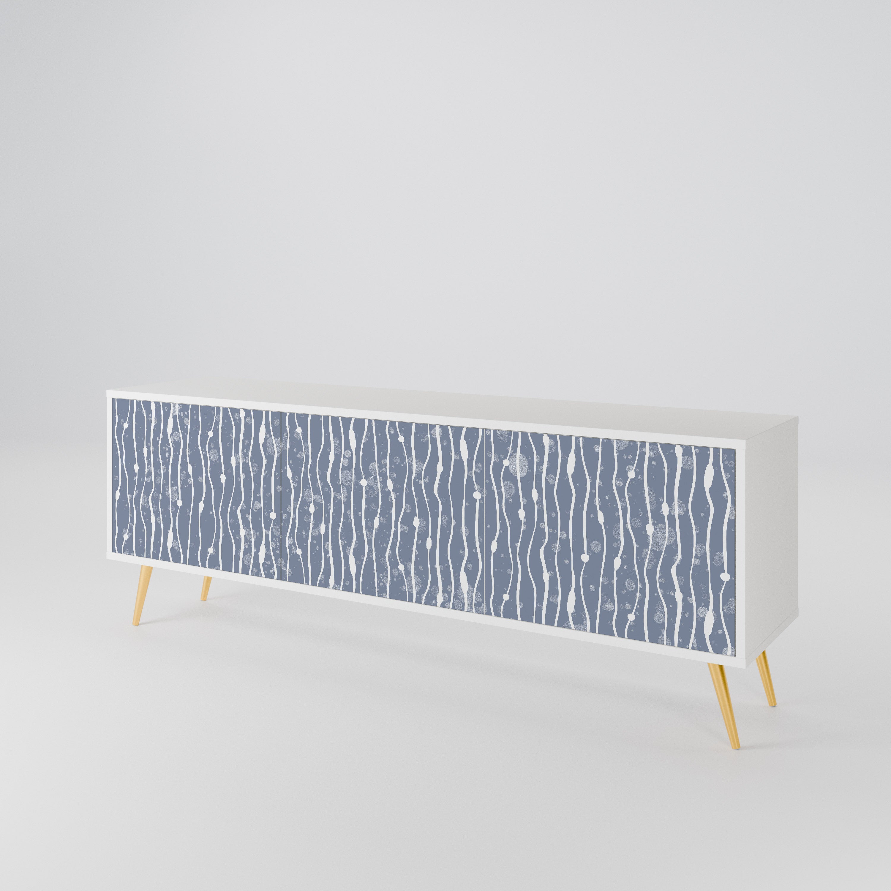 GRAPHITE RAIN TV-bänk med 3 dörrar