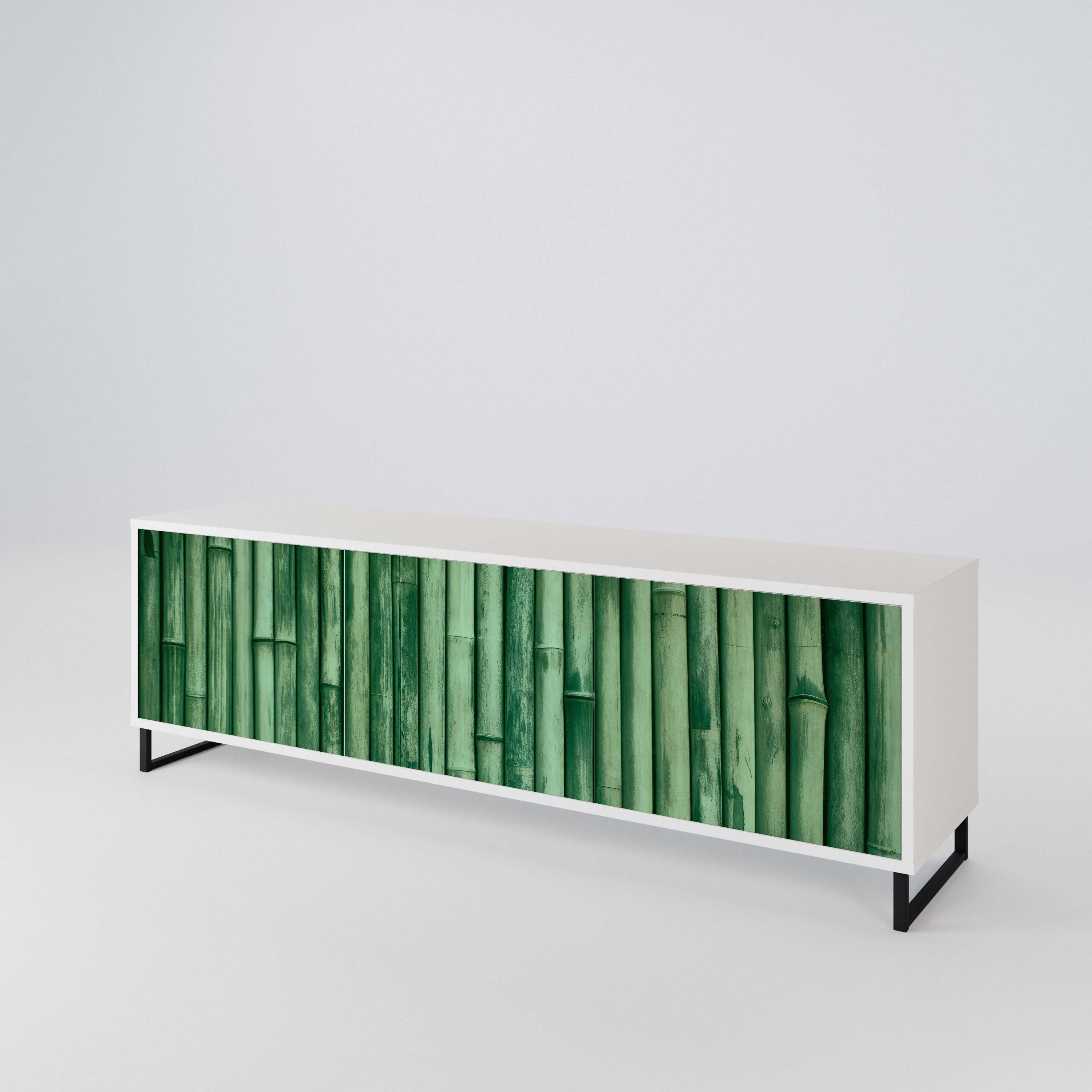 NATURAL GREEN TV-bänk med 3 dörrar