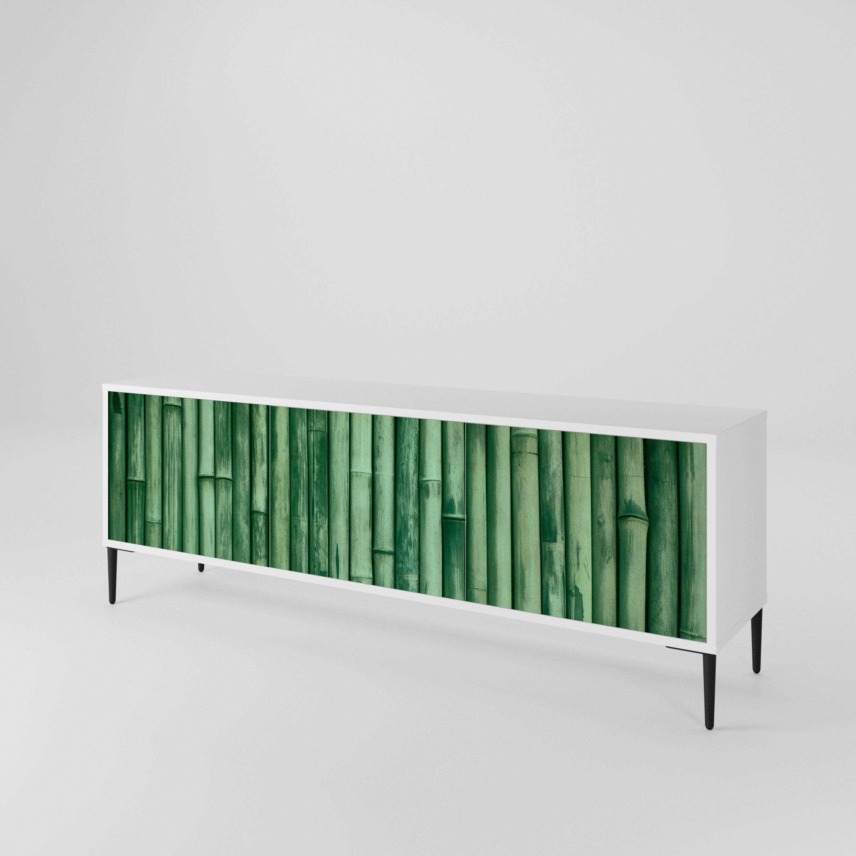 NATURAL GREEN TV-bänk med 3 dörrar