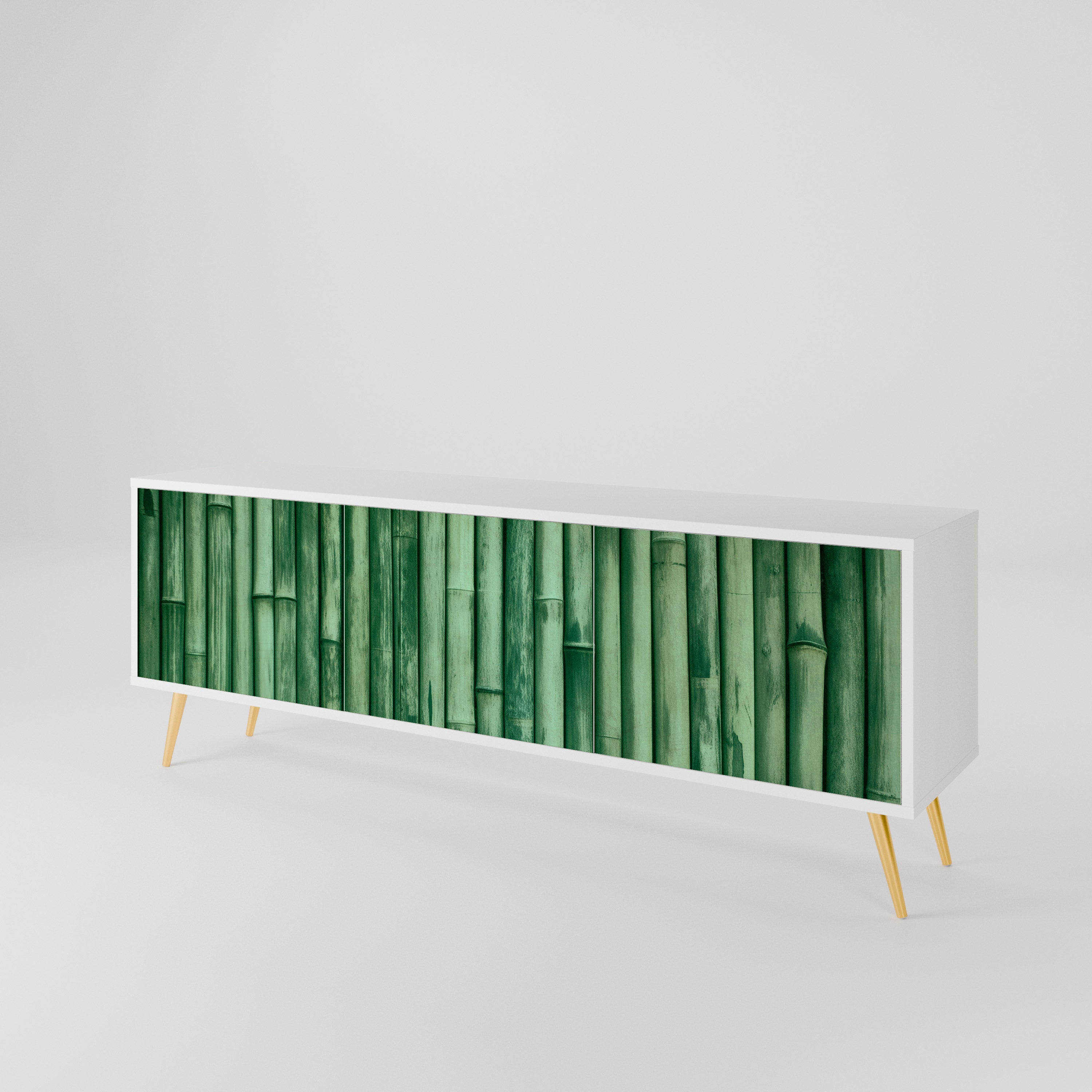 NATURAL GREEN TV-bänk med 3 dörrar