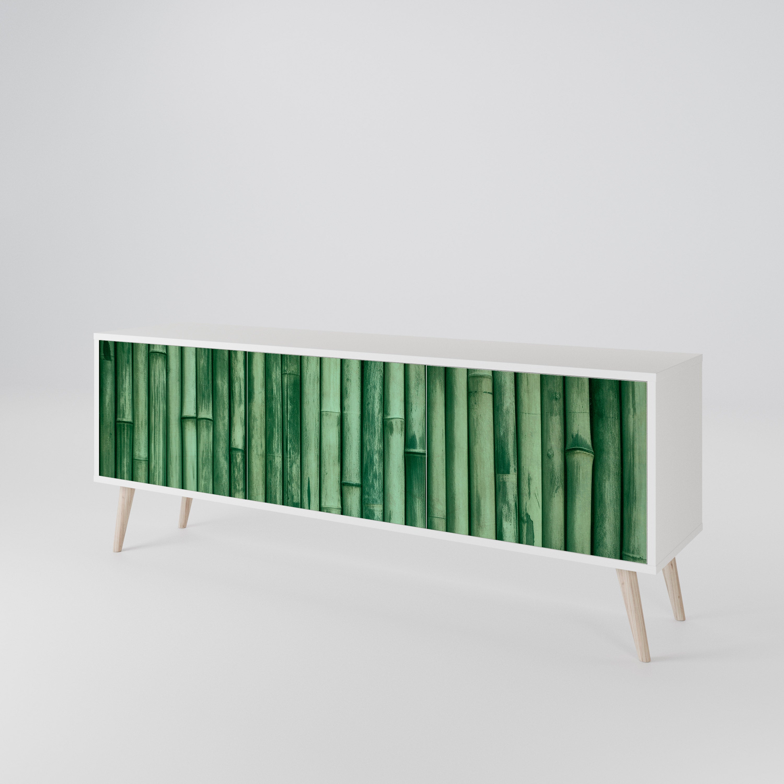 NATURAL GREEN TV-bänk med 3 dörrar