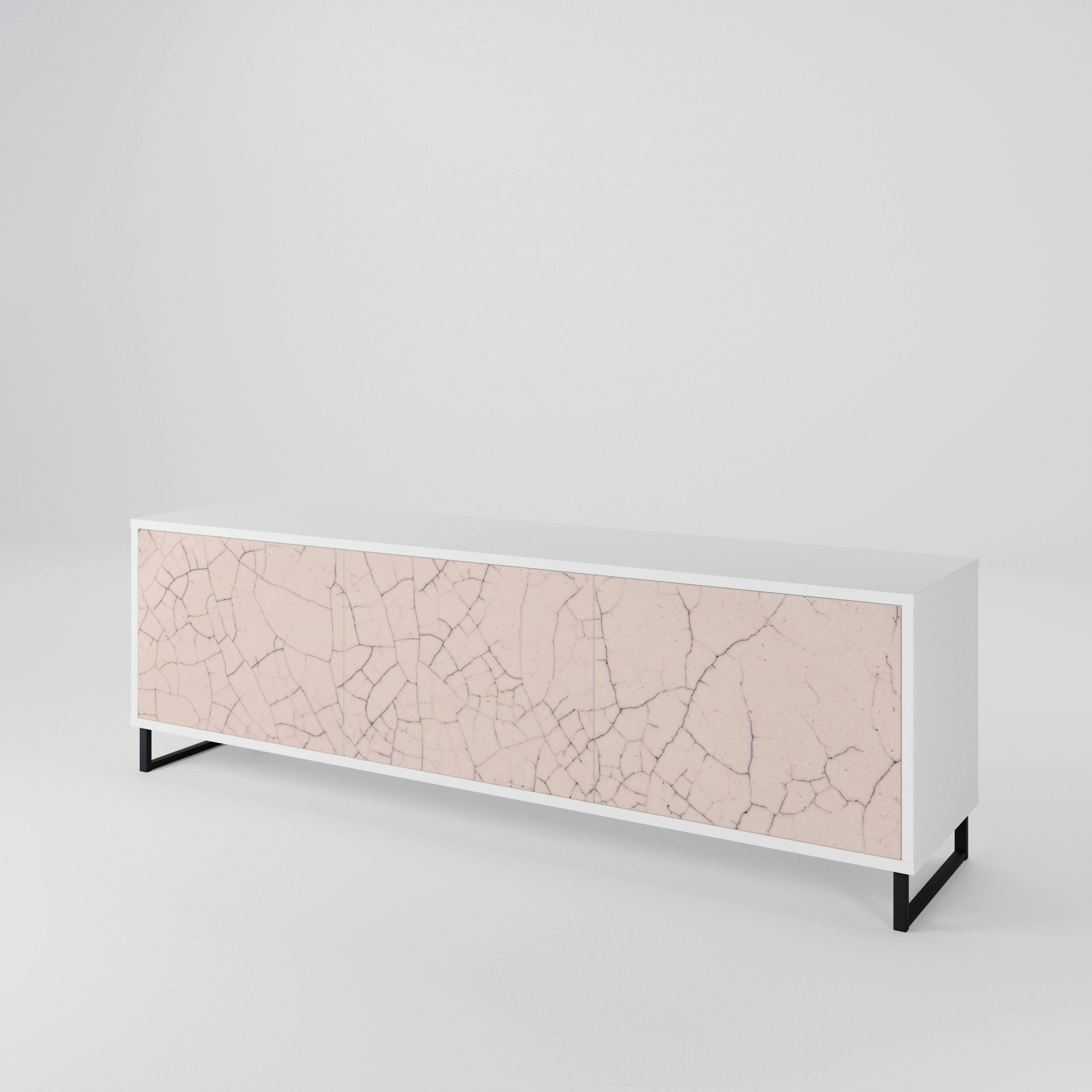 CERAMIC TEXTURE TV-bänk med 3 dörrar