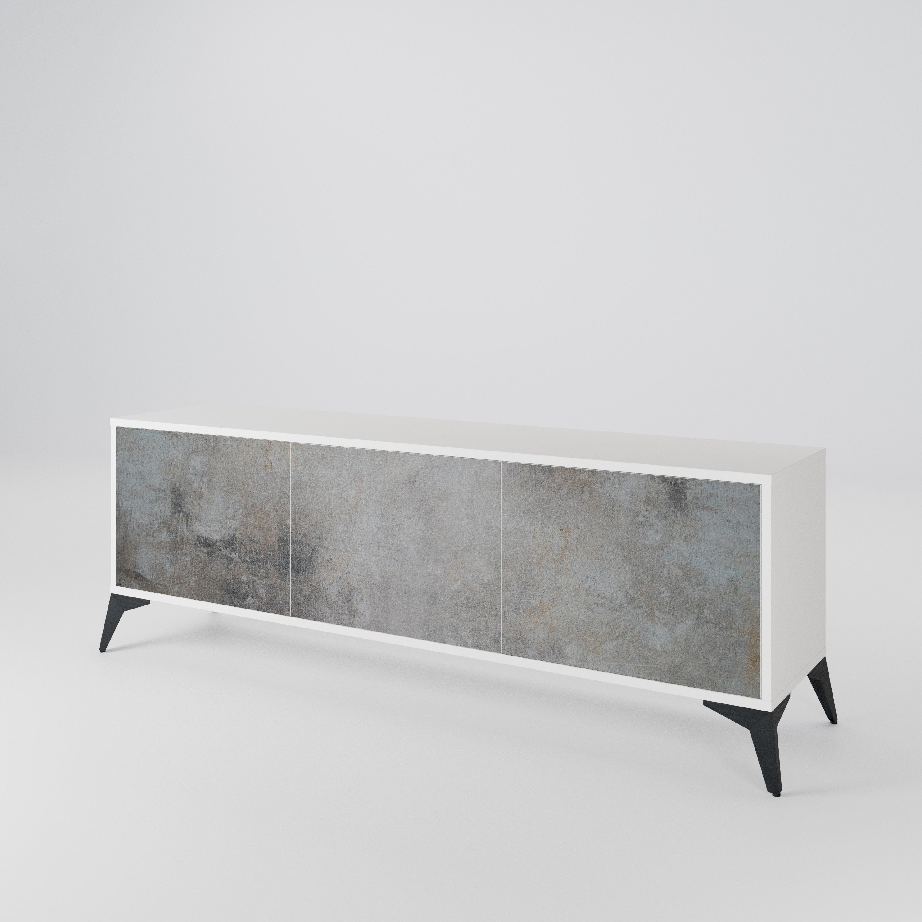 CONCRETE WALL TV-bänk med 3 dörrar