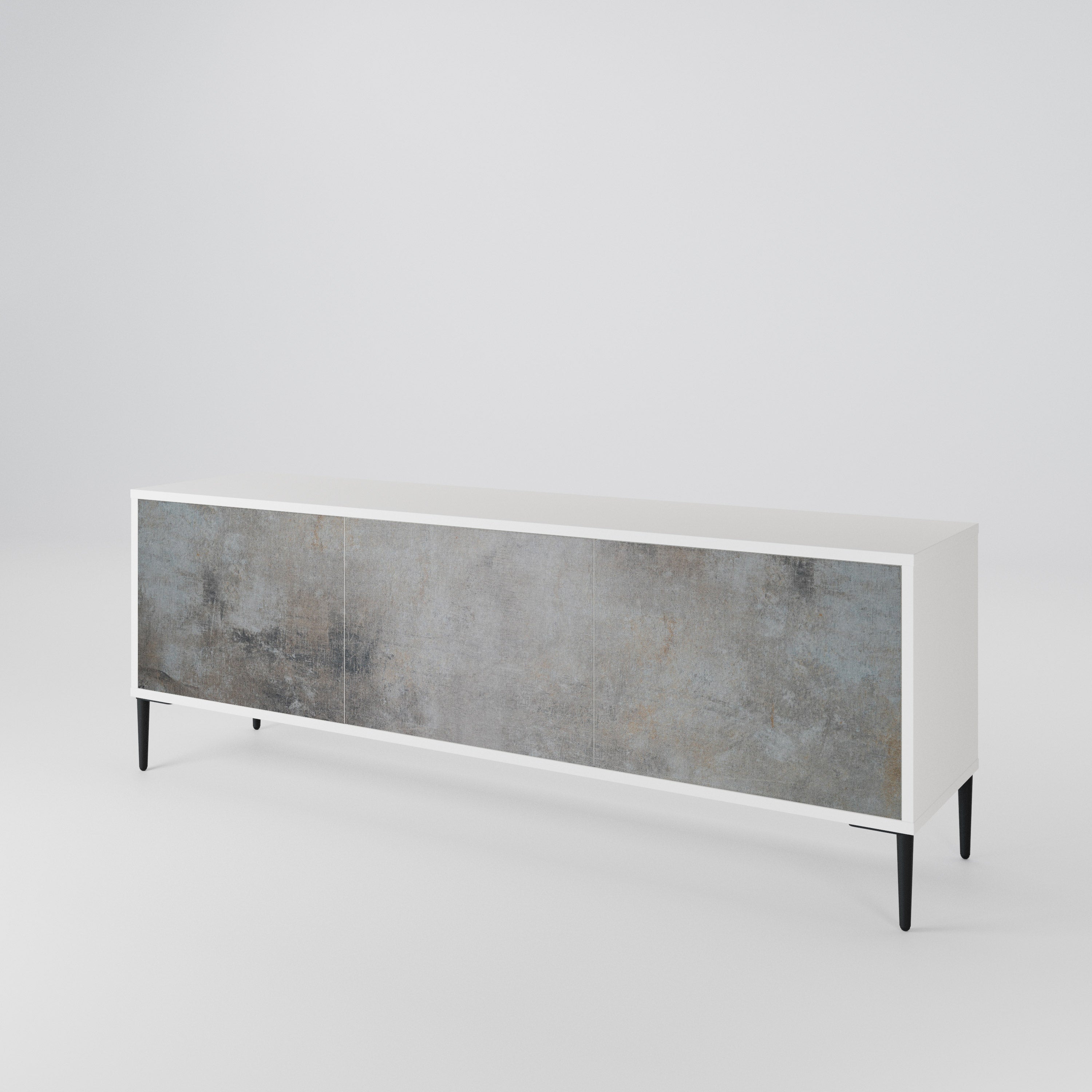 CONCRETE WALL TV-bänk med 3 dörrar
