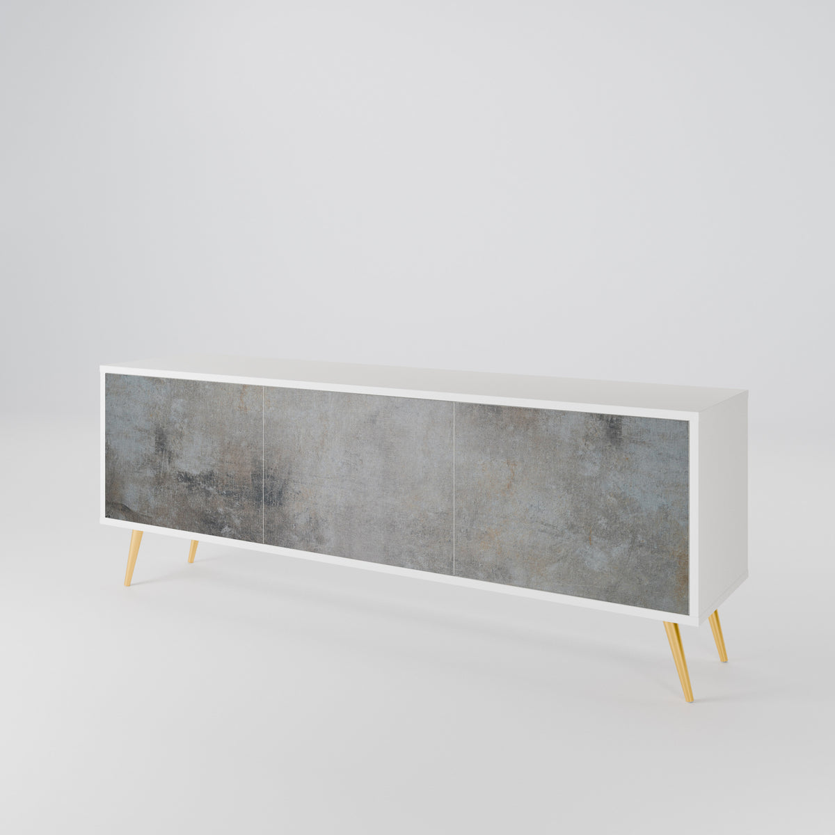 CONCRETE WALL TV-bänk med 3 dörrar