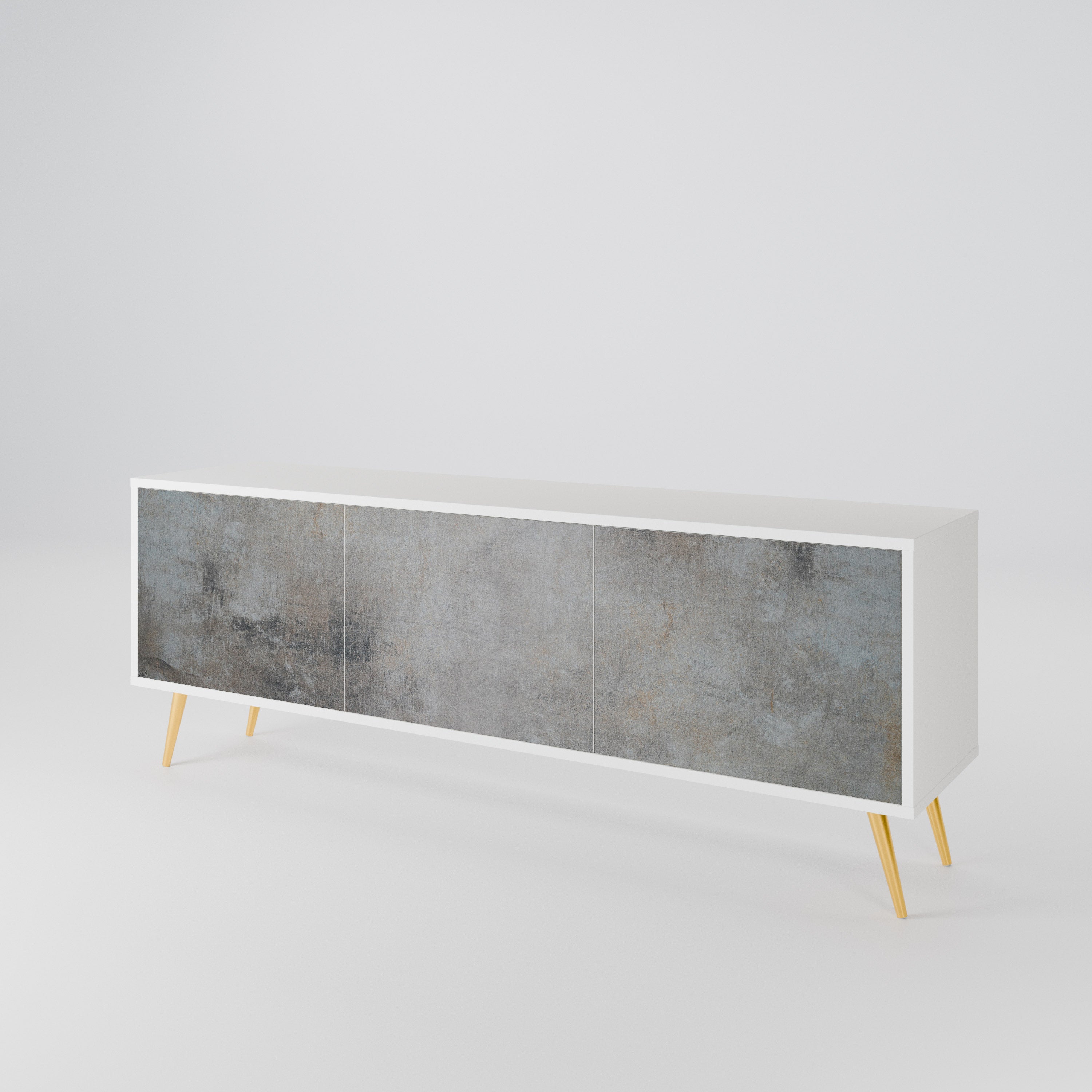 CONCRETE WALL TV-bänk med 3 dörrar