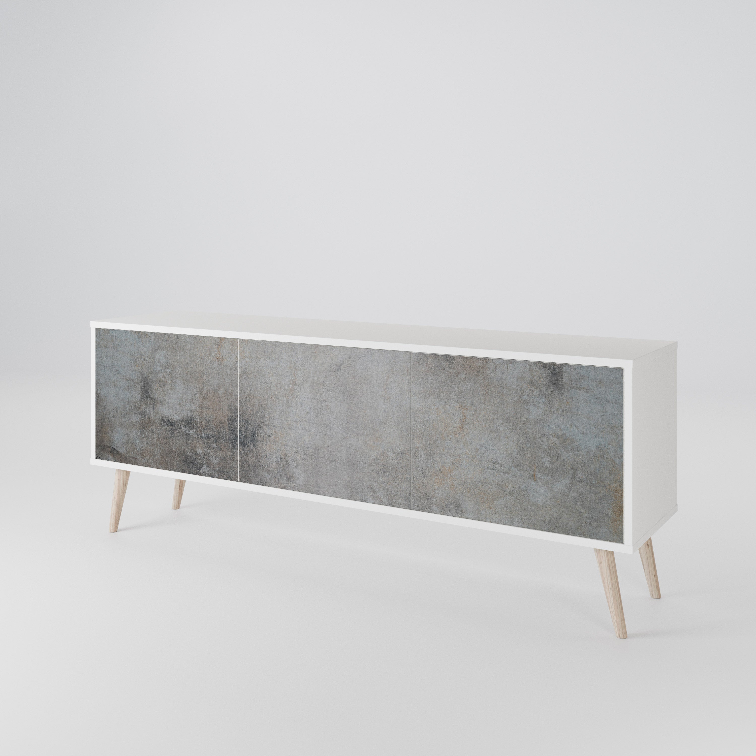 CONCRETE WALL TV-bänk med 3 dörrar