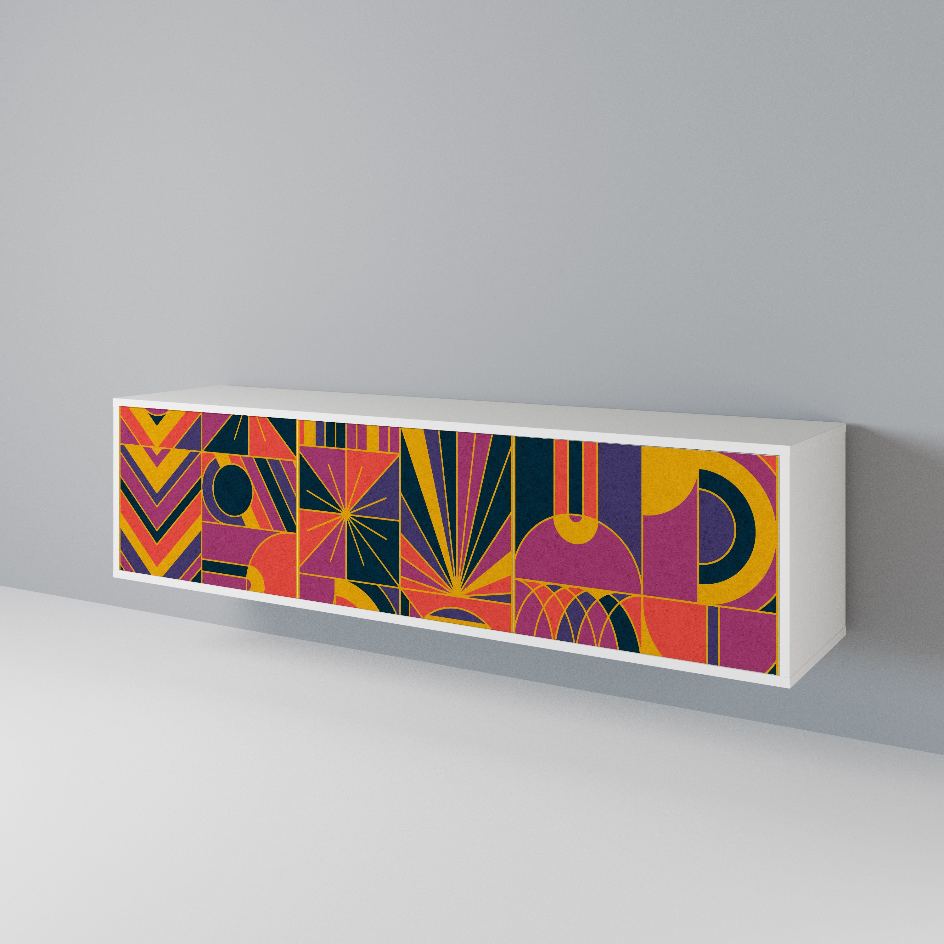 ELECTRIC PATTERNS TV-bänk med 3 dörrar