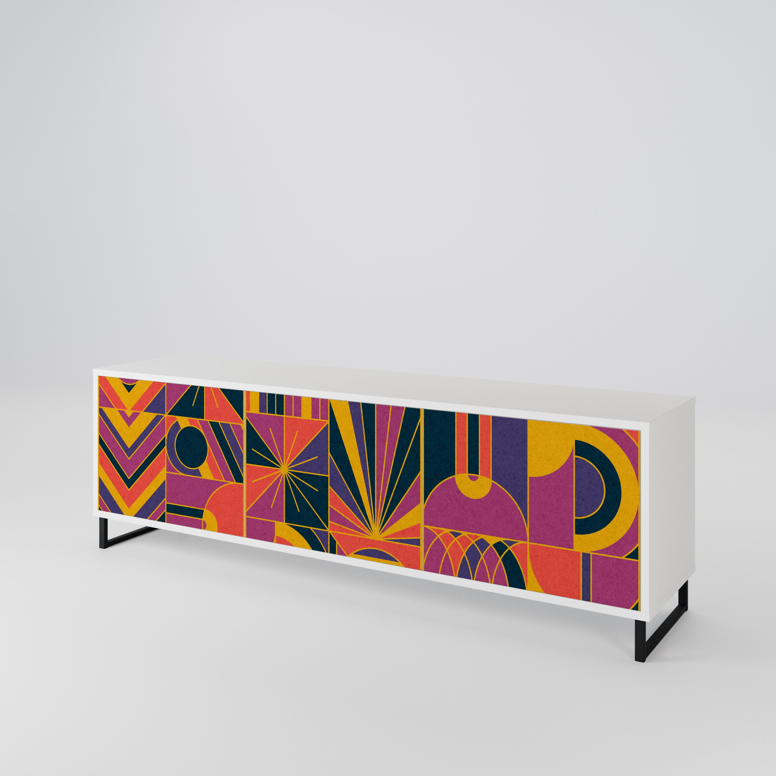 ELECTRIC PATTERNS TV-bänk med 3 dörrar