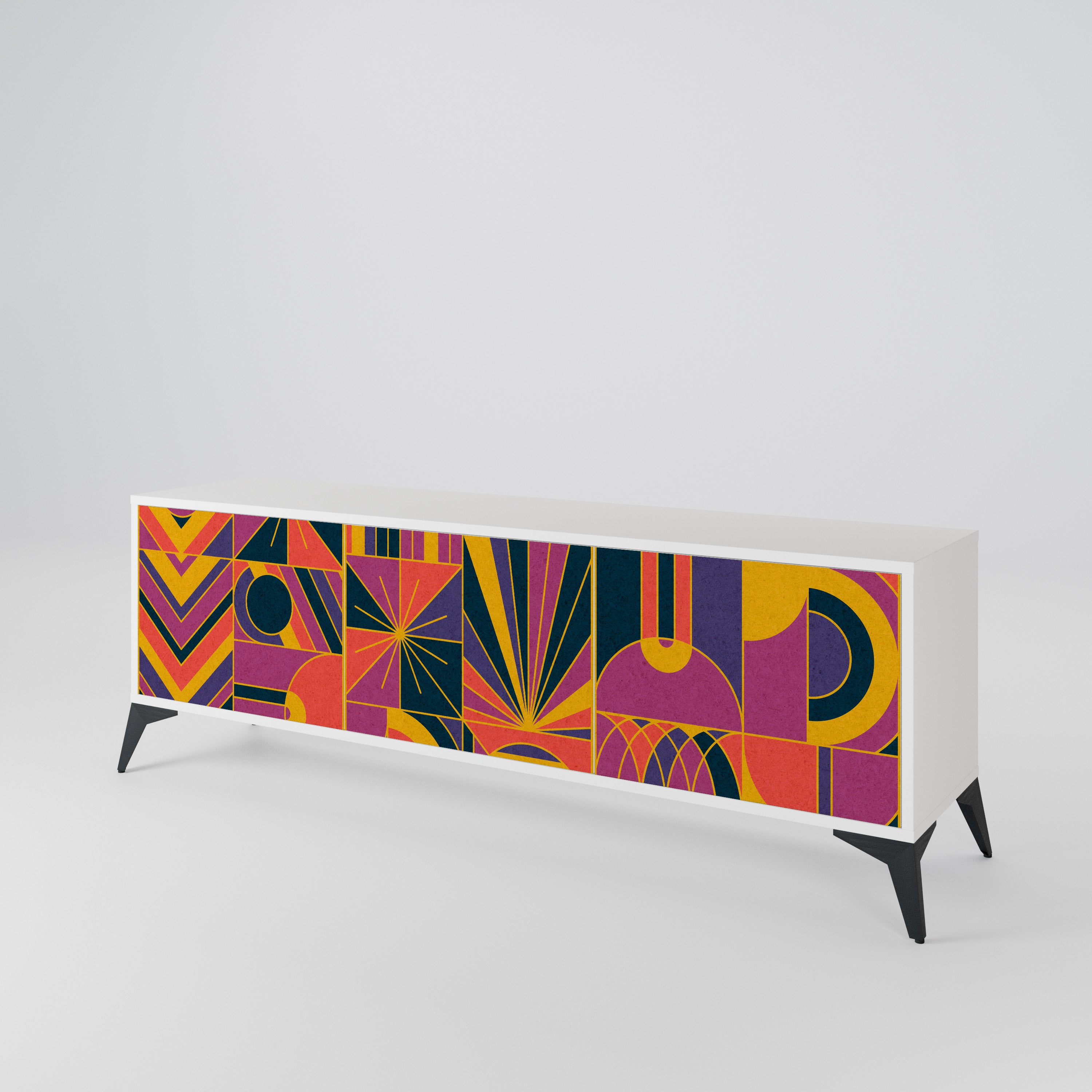 ELECTRIC PATTERNS TV-bänk med 3 dörrar