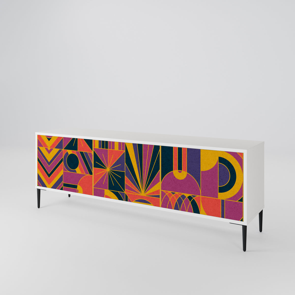 ELECTRIC PATTERNS TV-bänk med 3 dörrar
