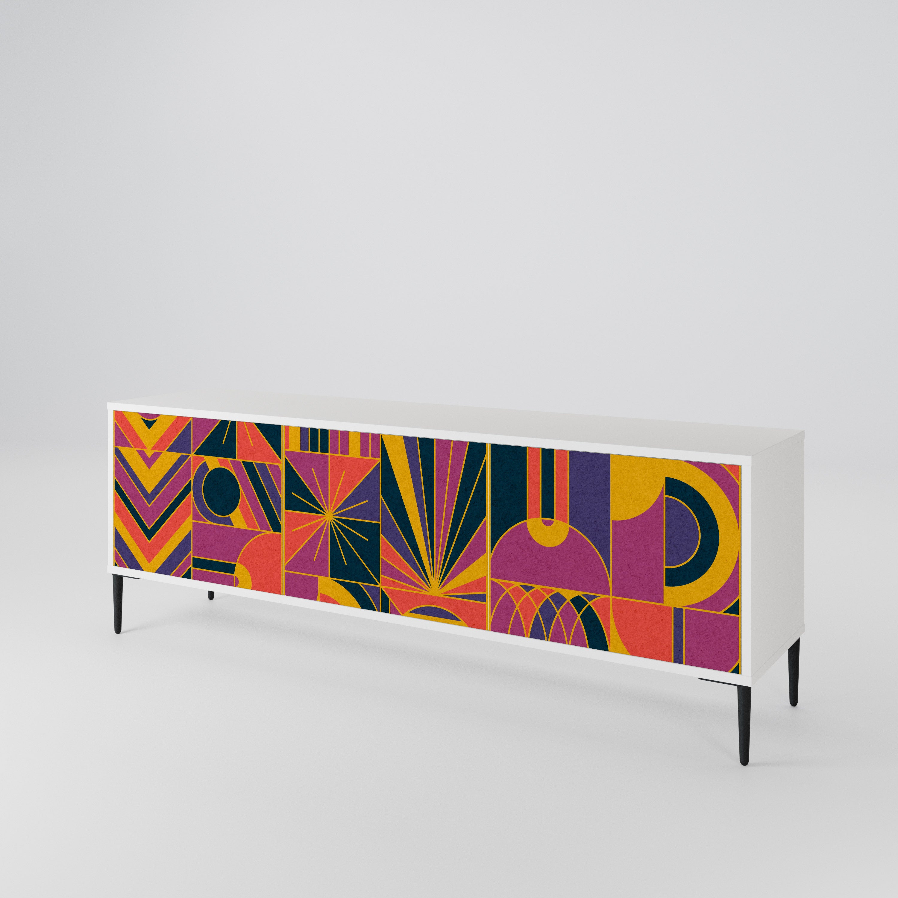 ELECTRIC PATTERNS TV-bänk med 3 dörrar
