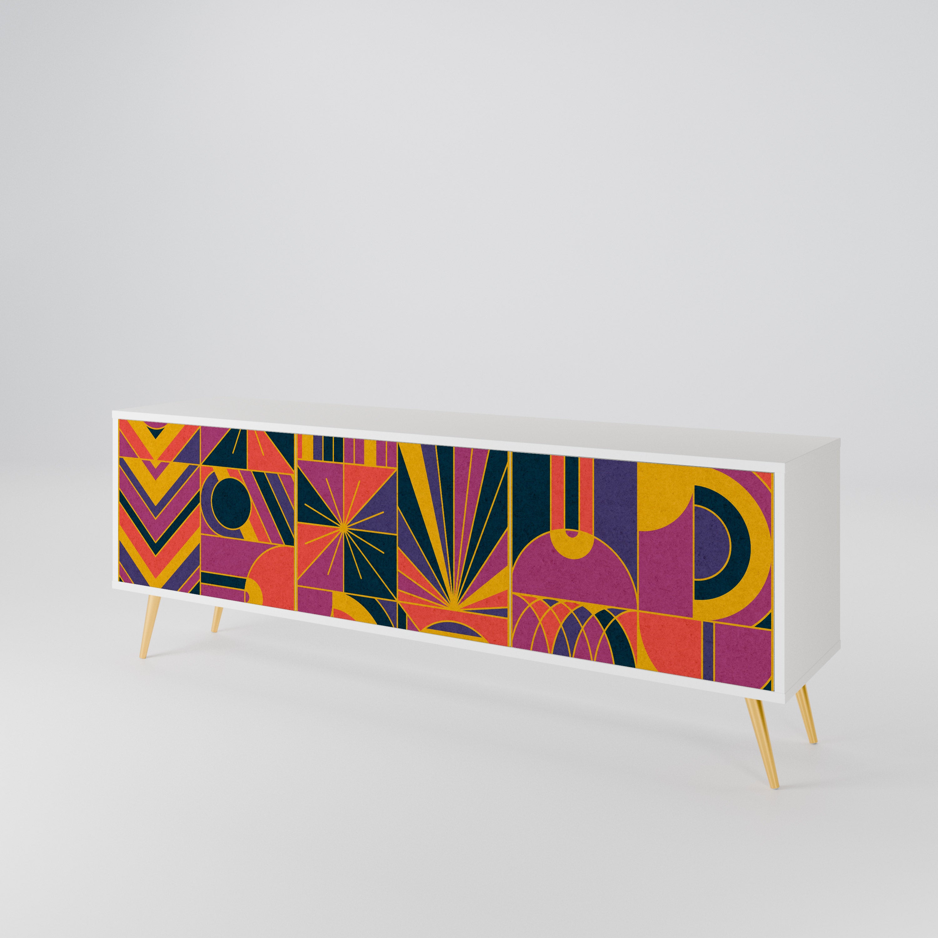 ELECTRIC PATTERNS TV-bänk med 3 dörrar