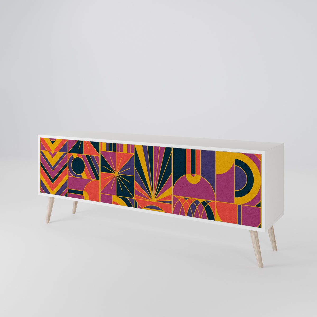 ELECTRIC PATTERNS TV-bänk med 3 dörrar