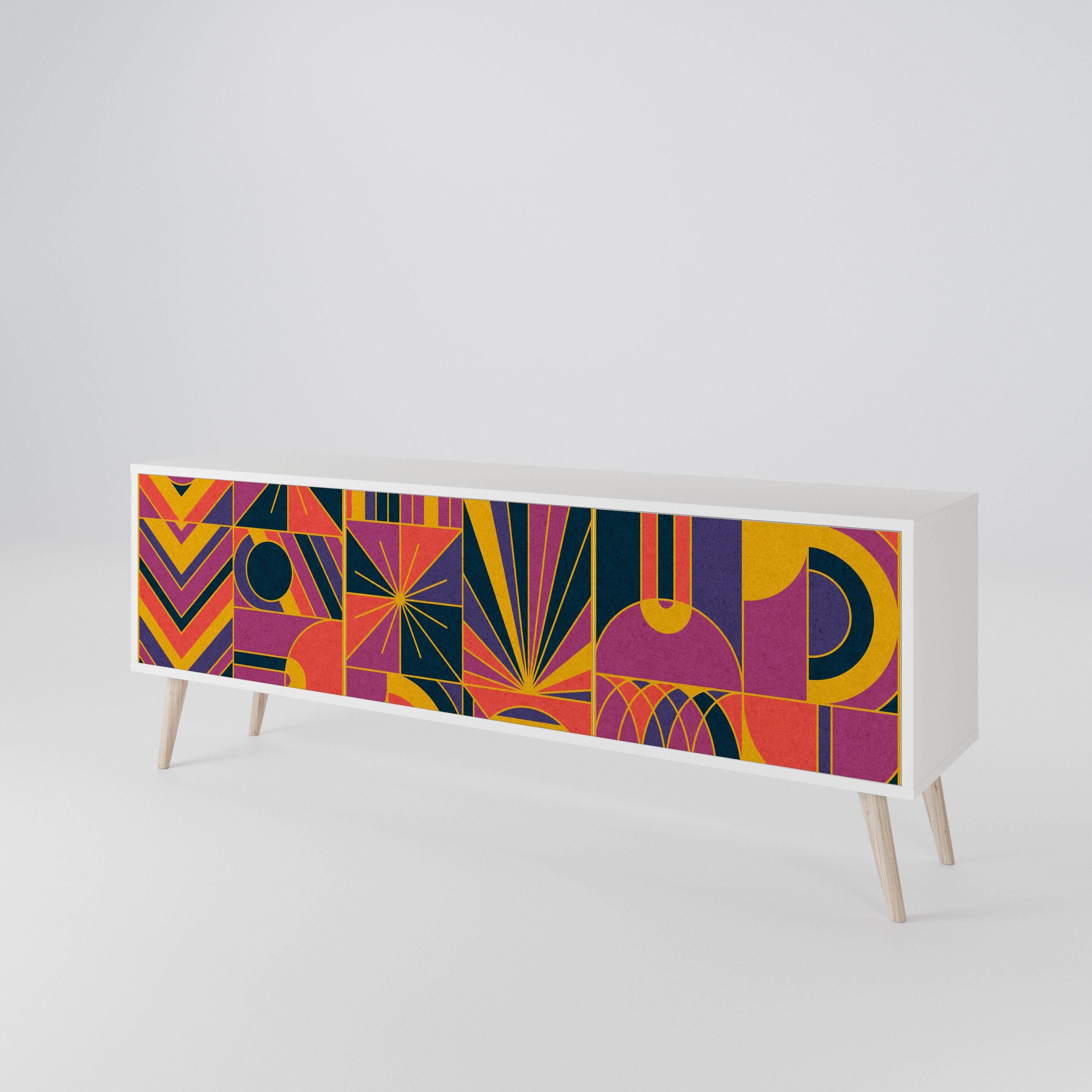 ELECTRIC PATTERNS TV-bänk med 3 dörrar