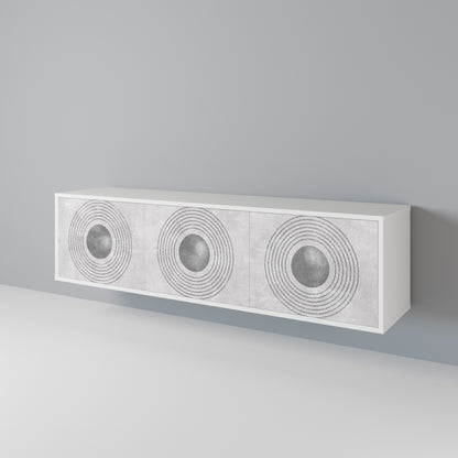 SOLID CIRCLES TV-bänk med 3 dörrar
