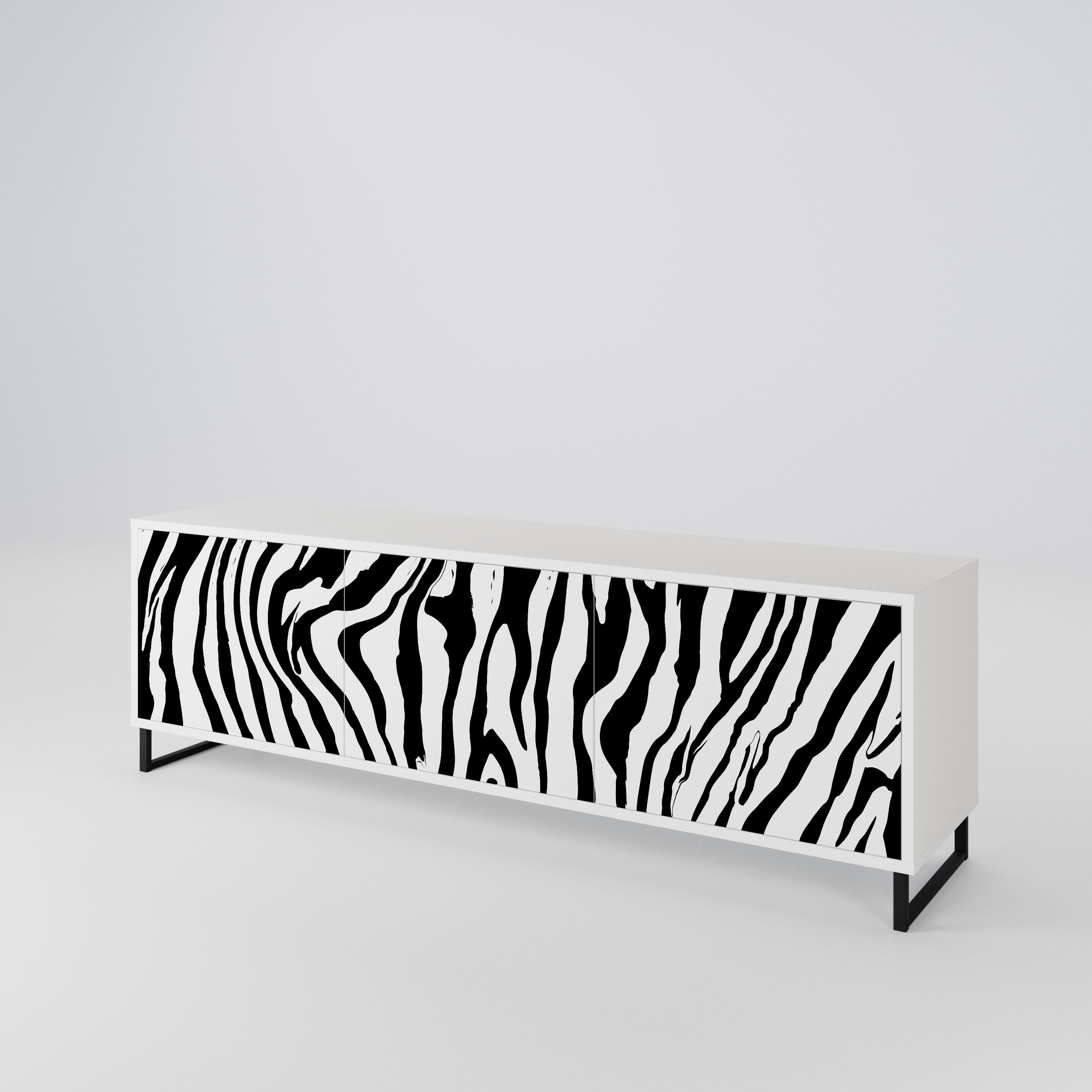 SPLENDID ZEBRA TV-bänk med 3 dörrar
