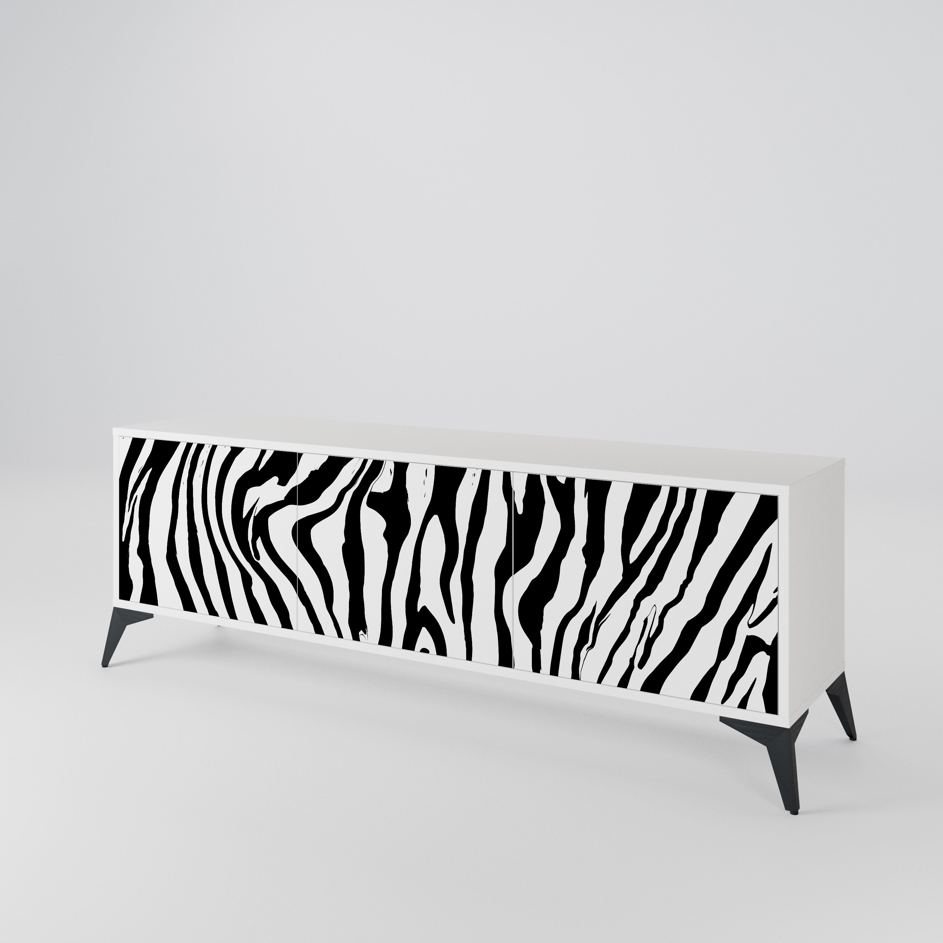 SPLENDID ZEBRA TV-bänk med 3 dörrar