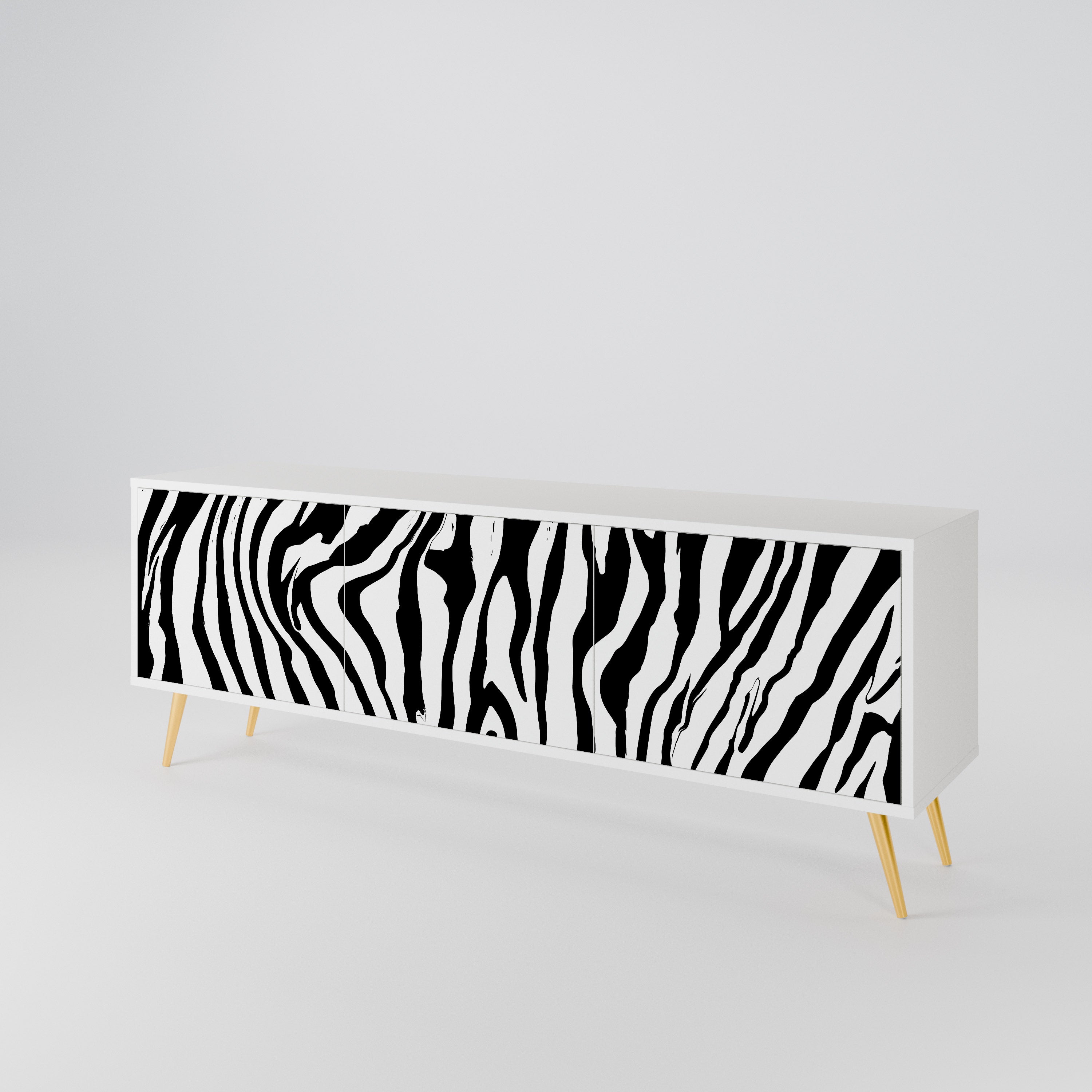 SPLENDID ZEBRA TV-bänk med 3 dörrar