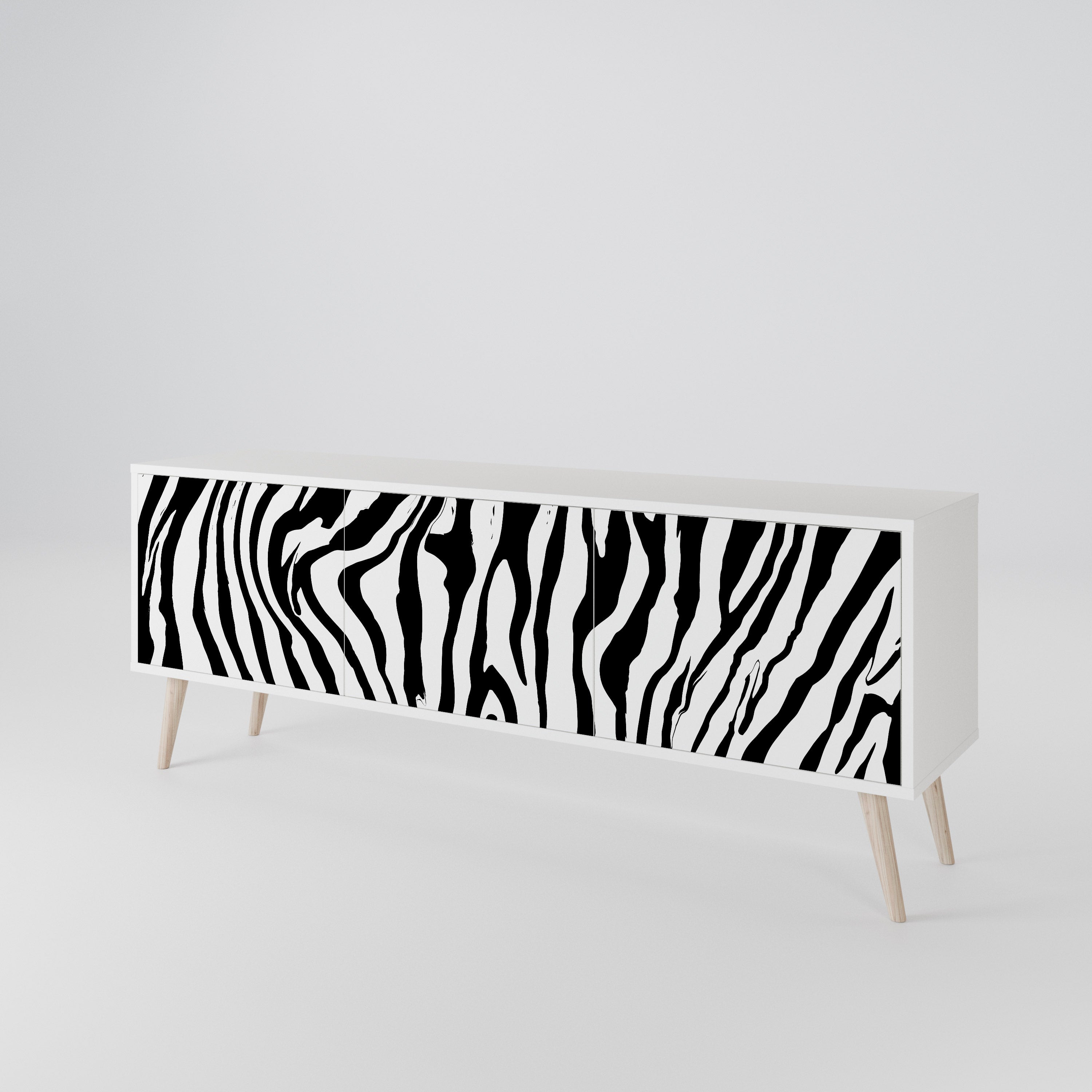 SPLENDID ZEBRA TV-bänk med 3 dörrar