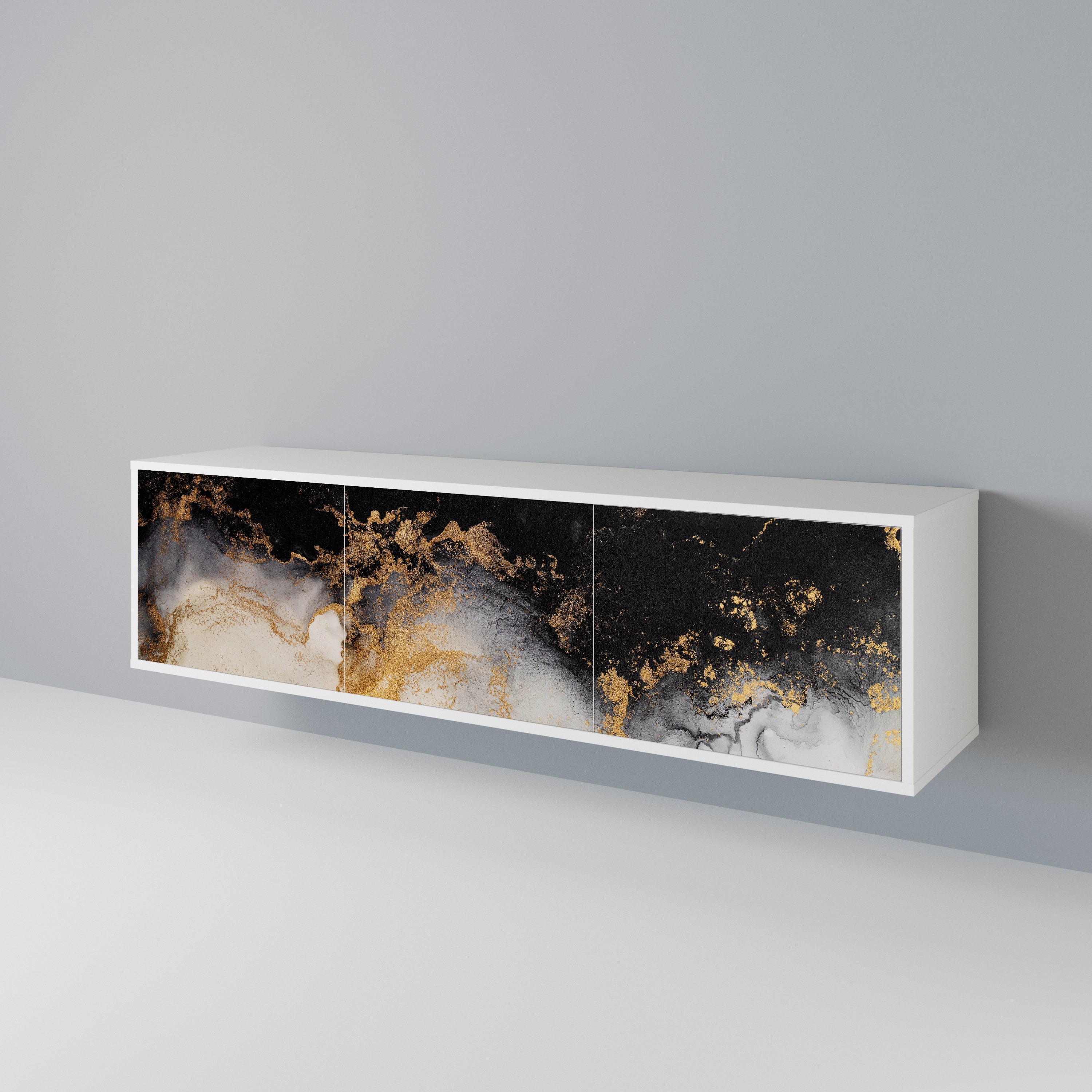 MARBLE OF TOMMORROW TV-bänk med 3 dörrar