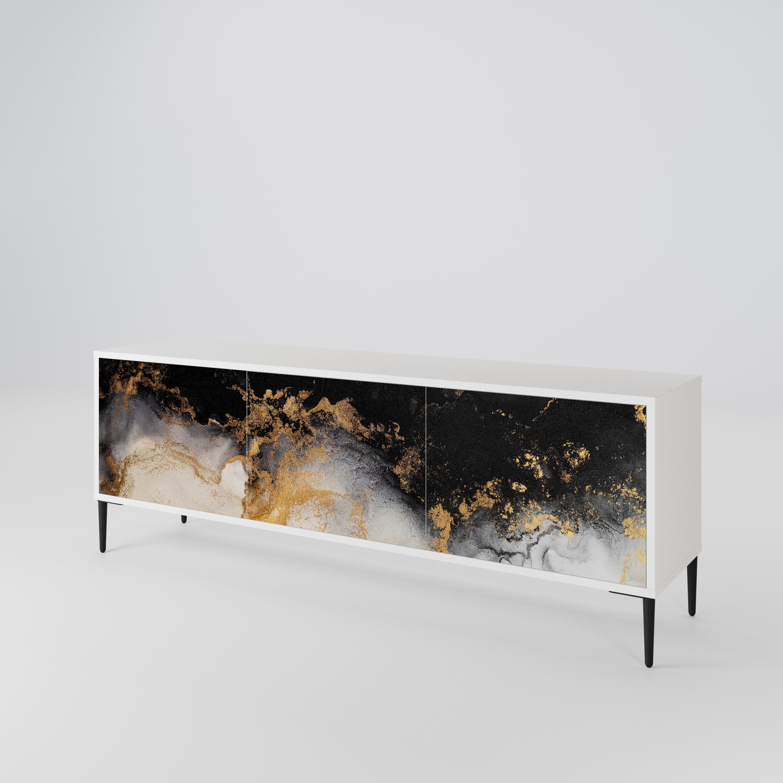 MARBLE OF TOMMORROW TV-bänk med 3 dörrar
