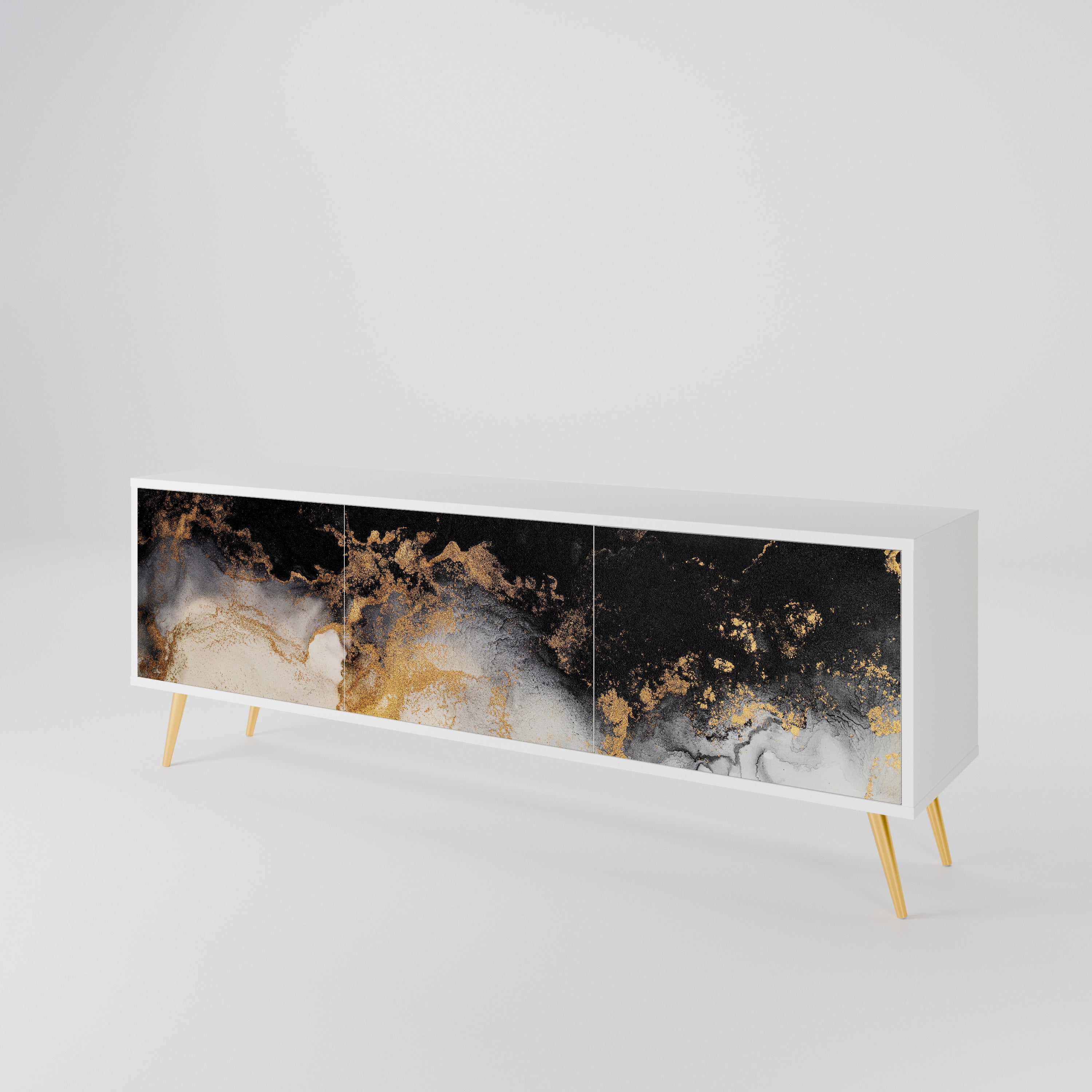 MARBLE OF TOMMORROW TV-bänk med 3 dörrar