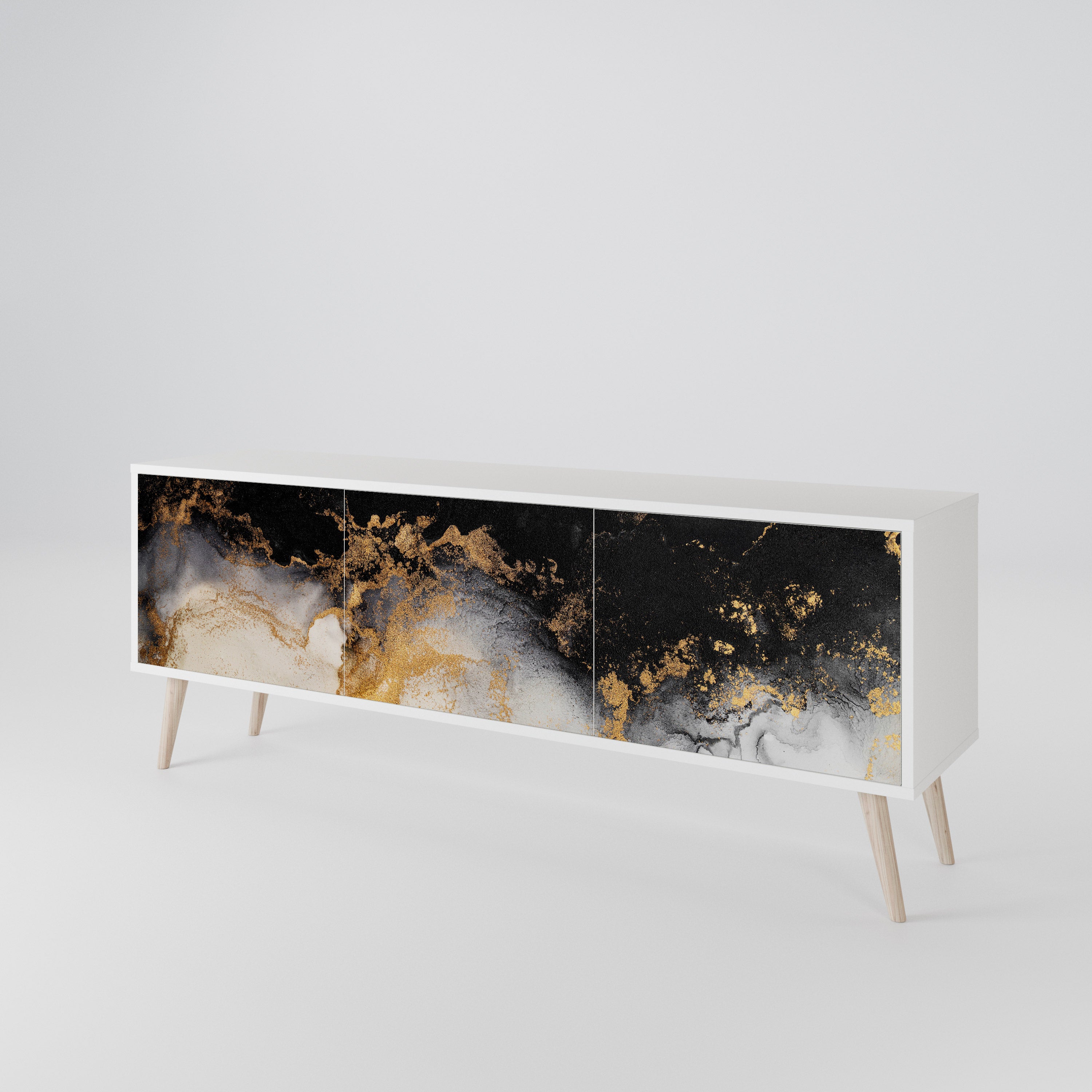 MARBLE OF TOMMORROW TV-bänk med 3 dörrar