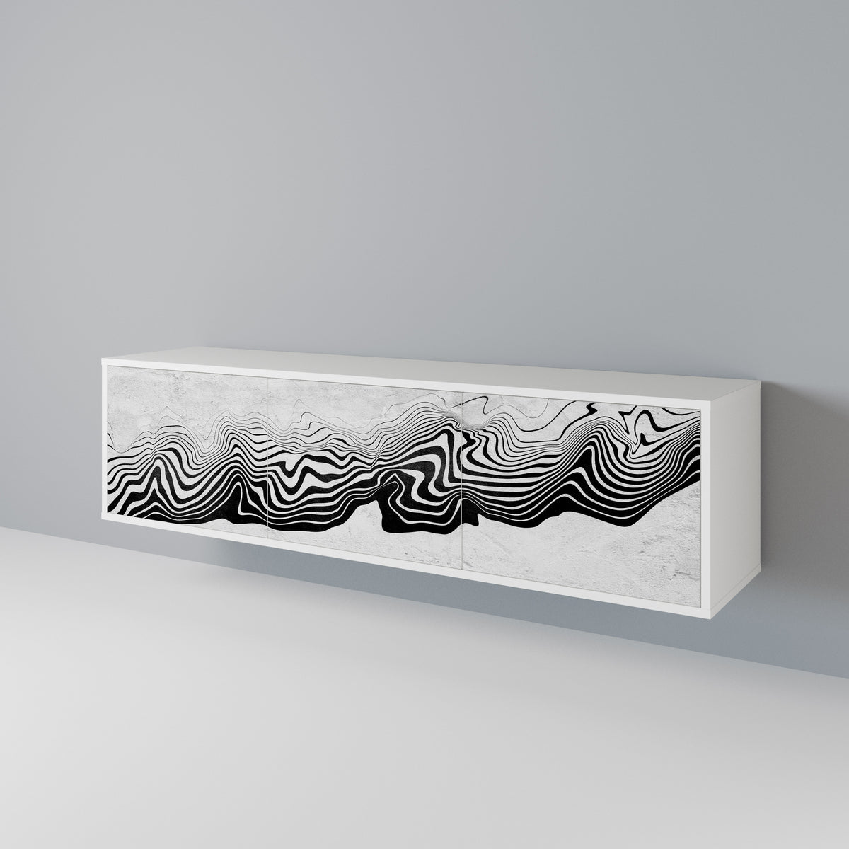 MONOCHROME MIRAGE TV-bänk med 3 dörrar