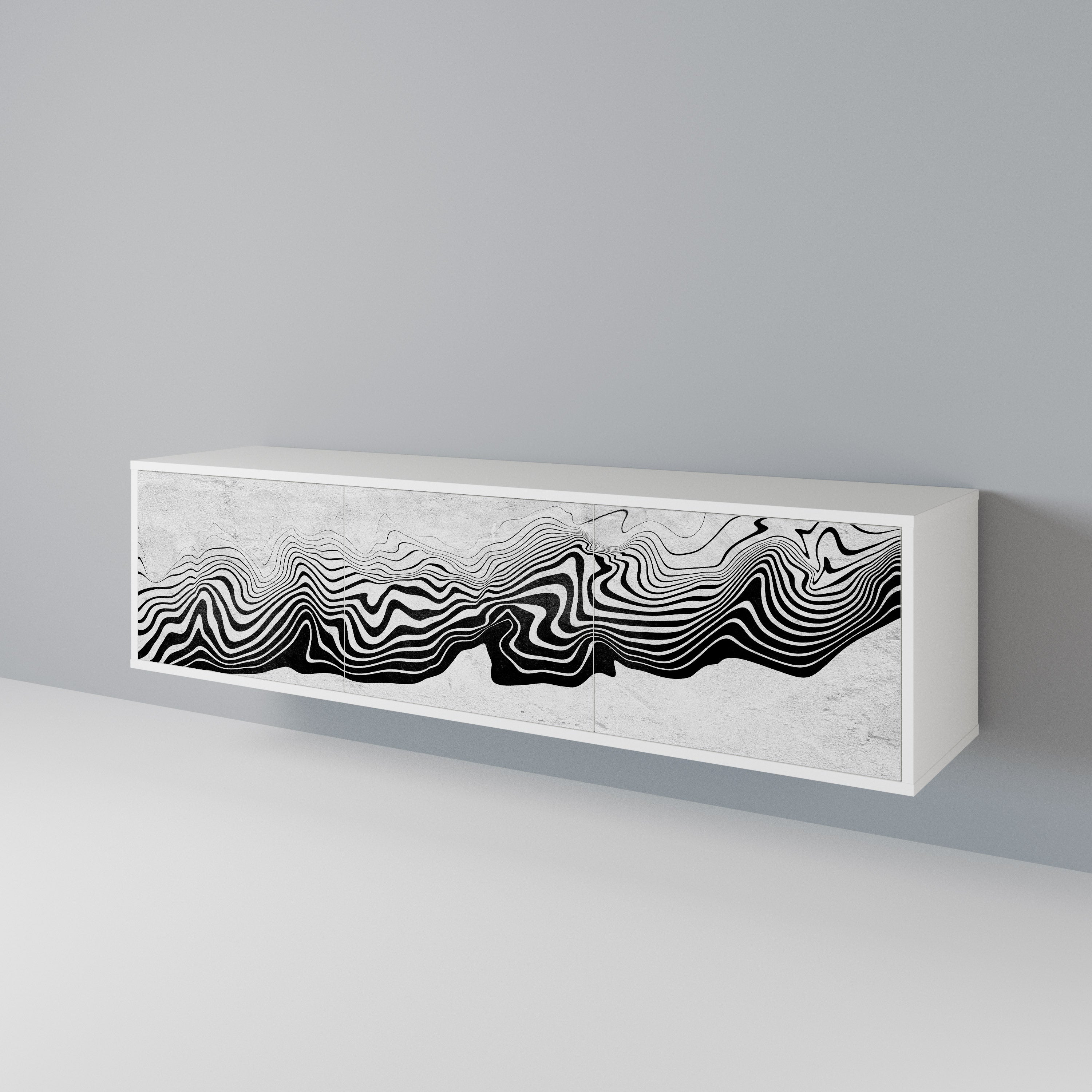 MONOCHROME MIRAGE TV-bänk med 3 dörrar