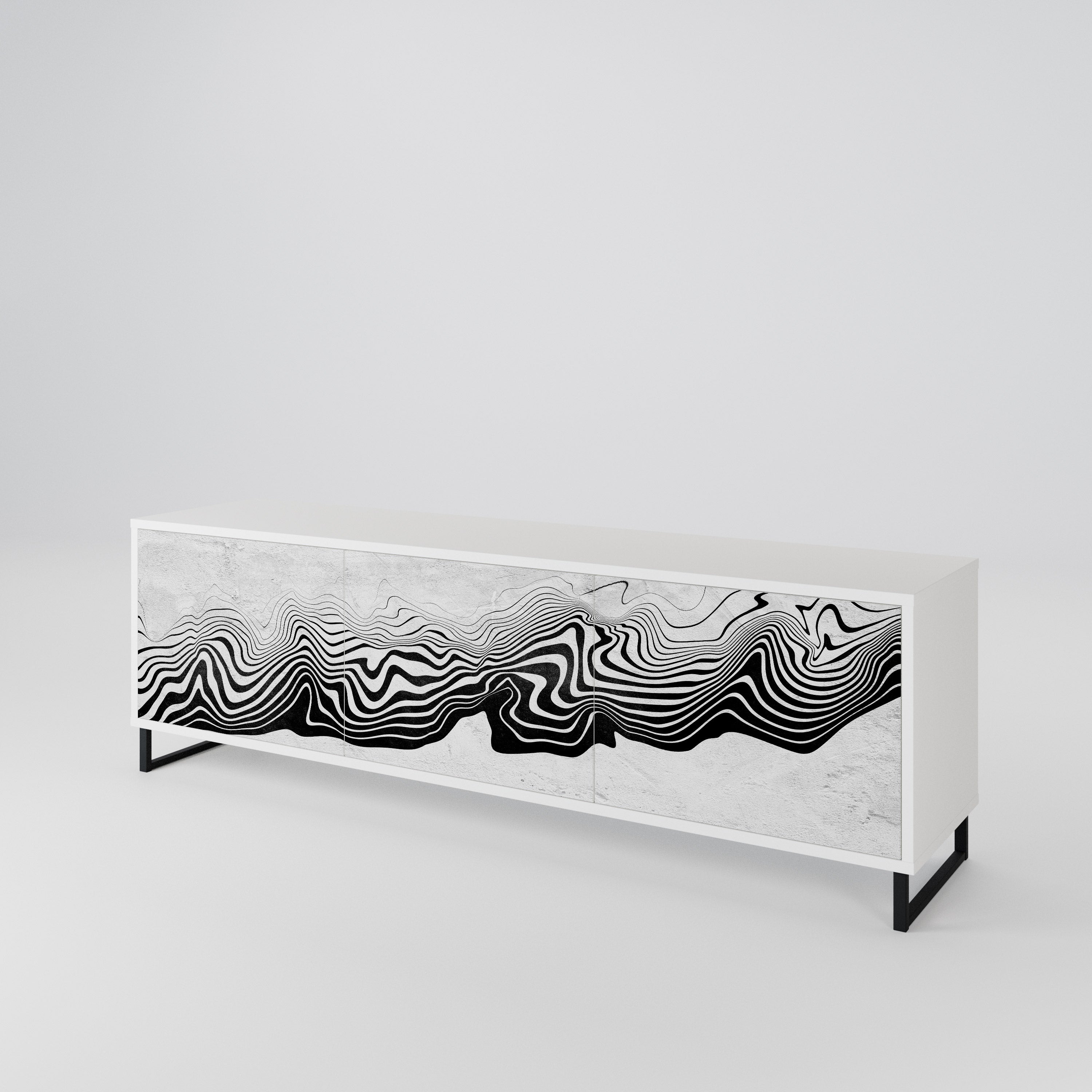 MONOCHROME MIRAGE TV-bänk med 3 dörrar