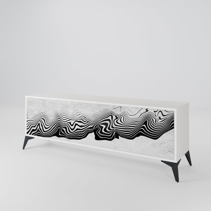 MONOCHROME MIRAGE TV-bänk med 3 dörrar