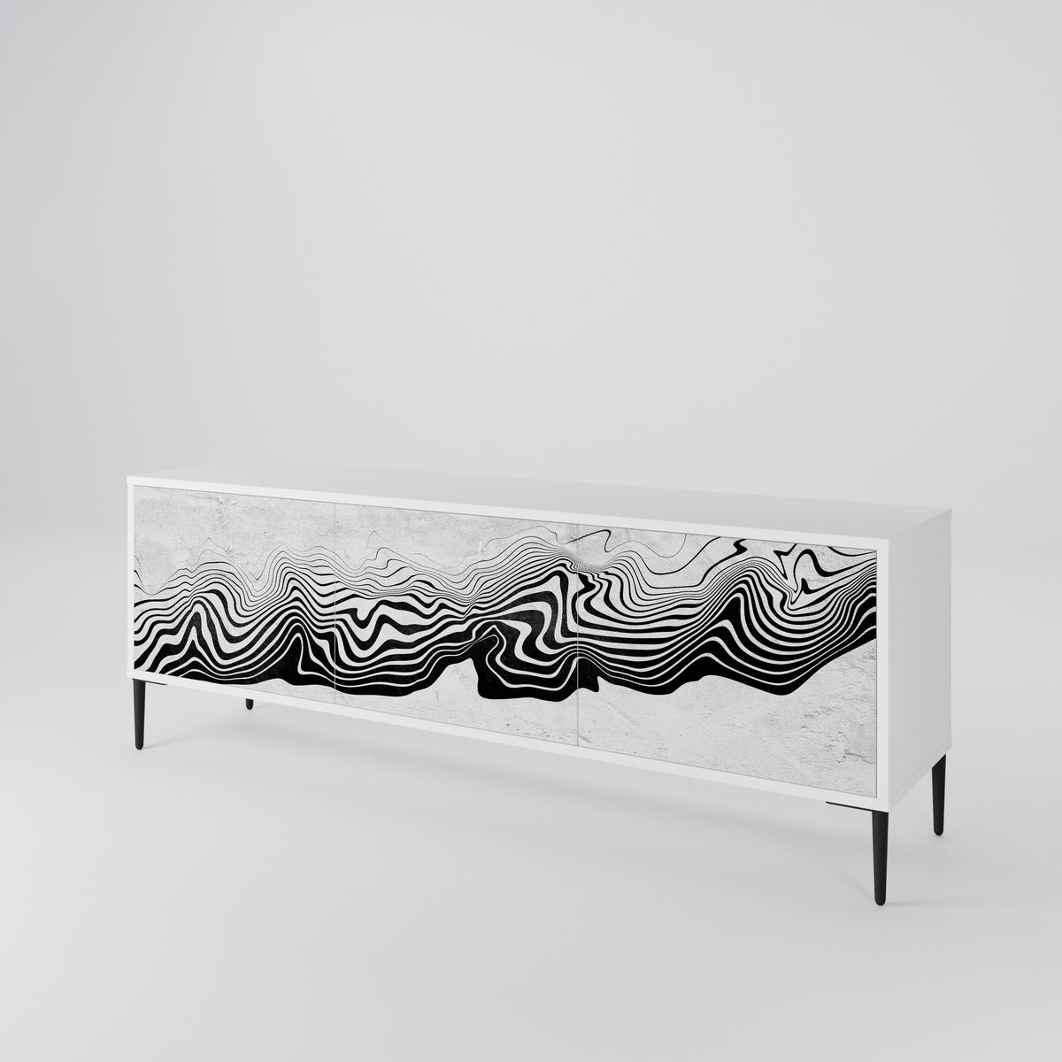 MONOCHROME MIRAGE TV-bänk med 3 dörrar