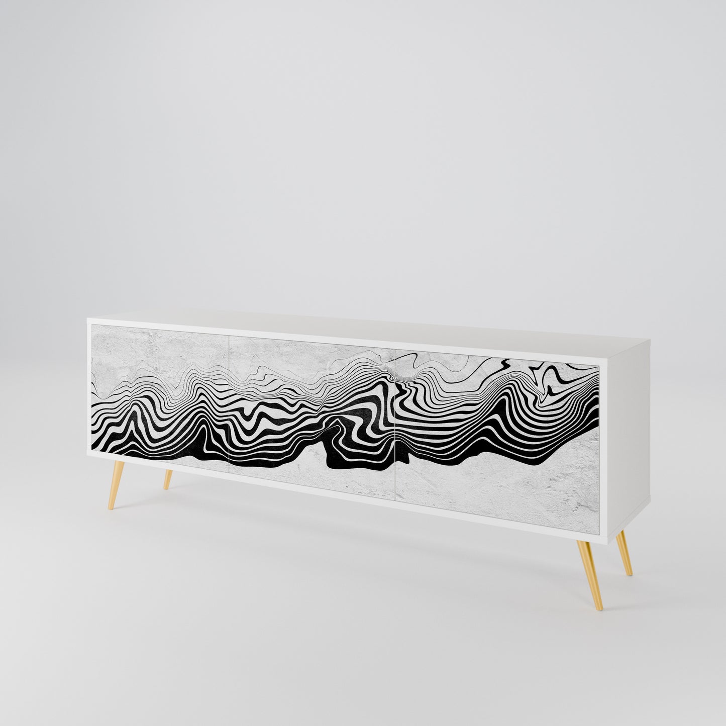 MONOCHROME MIRAGE TV-bänk med 3 dörrar