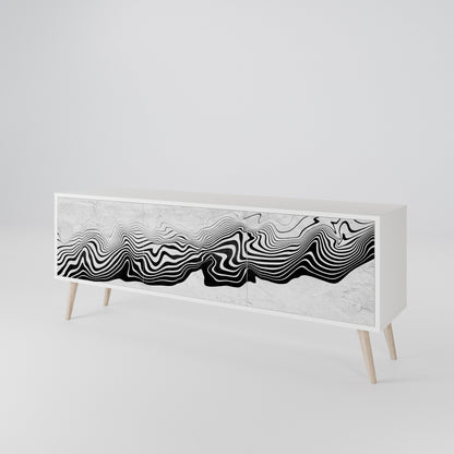 MONOCHROME MIRAGE TV-bänk med 3 dörrar