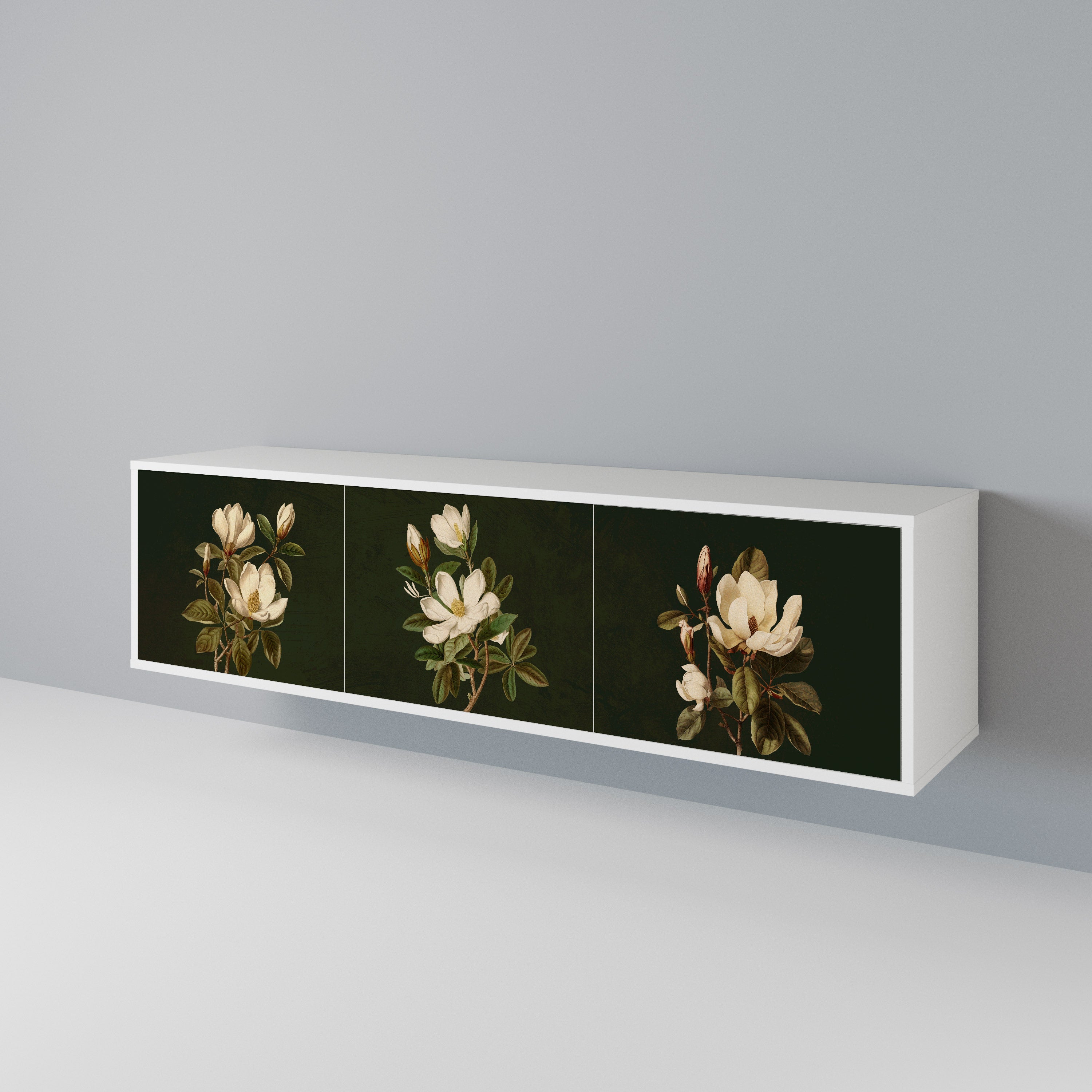 FLORAL NOIR TV-bänk med 3 dörrar