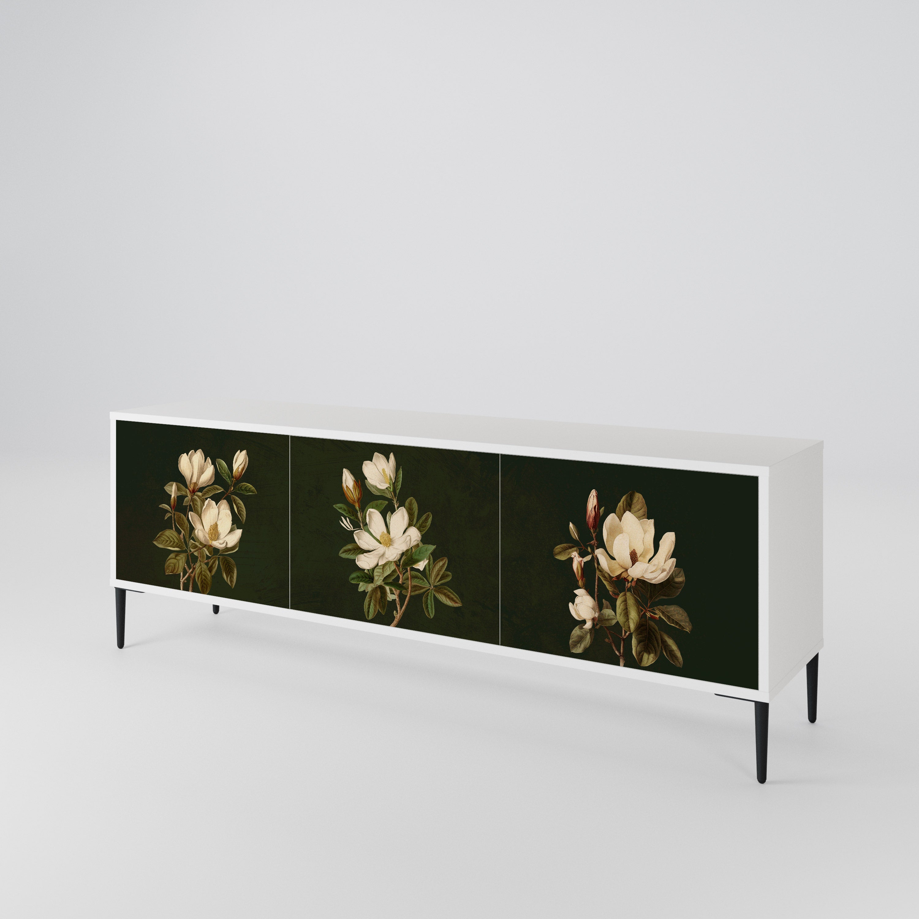 FLORAL NOIR TV-bänk med 3 dörrar