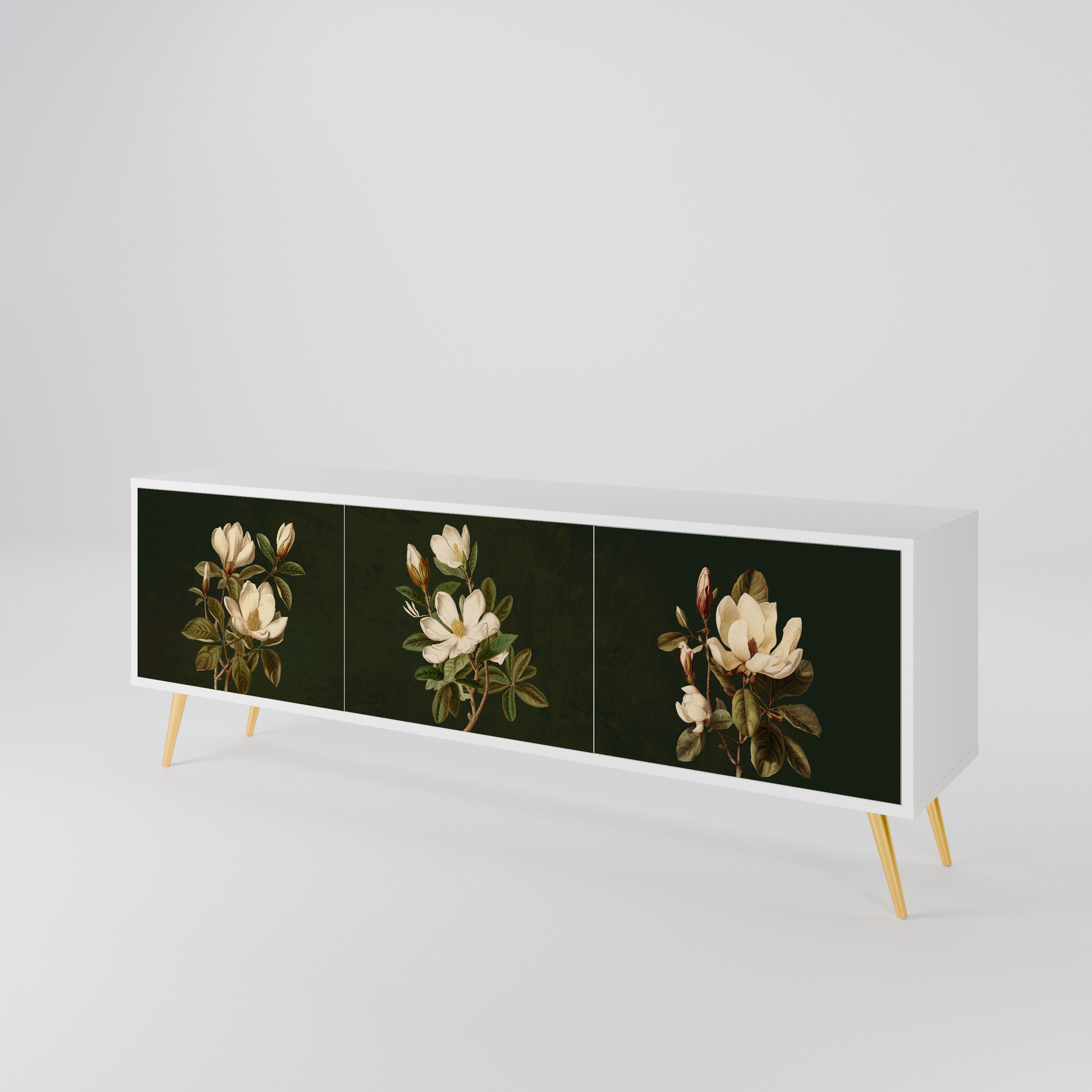 FLORAL NOIR TV-bänk med 3 dörrar