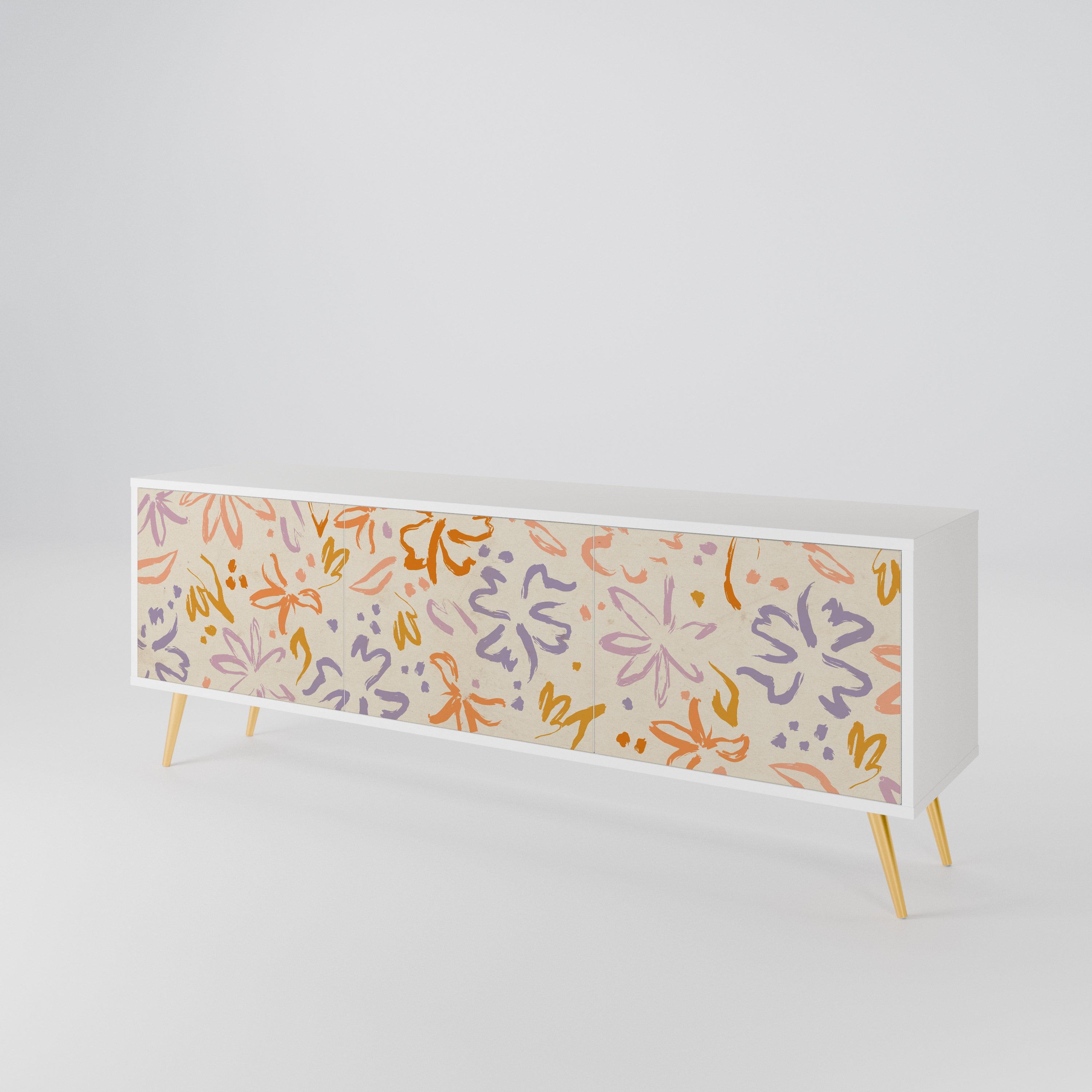 SPRING WHIMSY TV-bänk med 3 dörrar