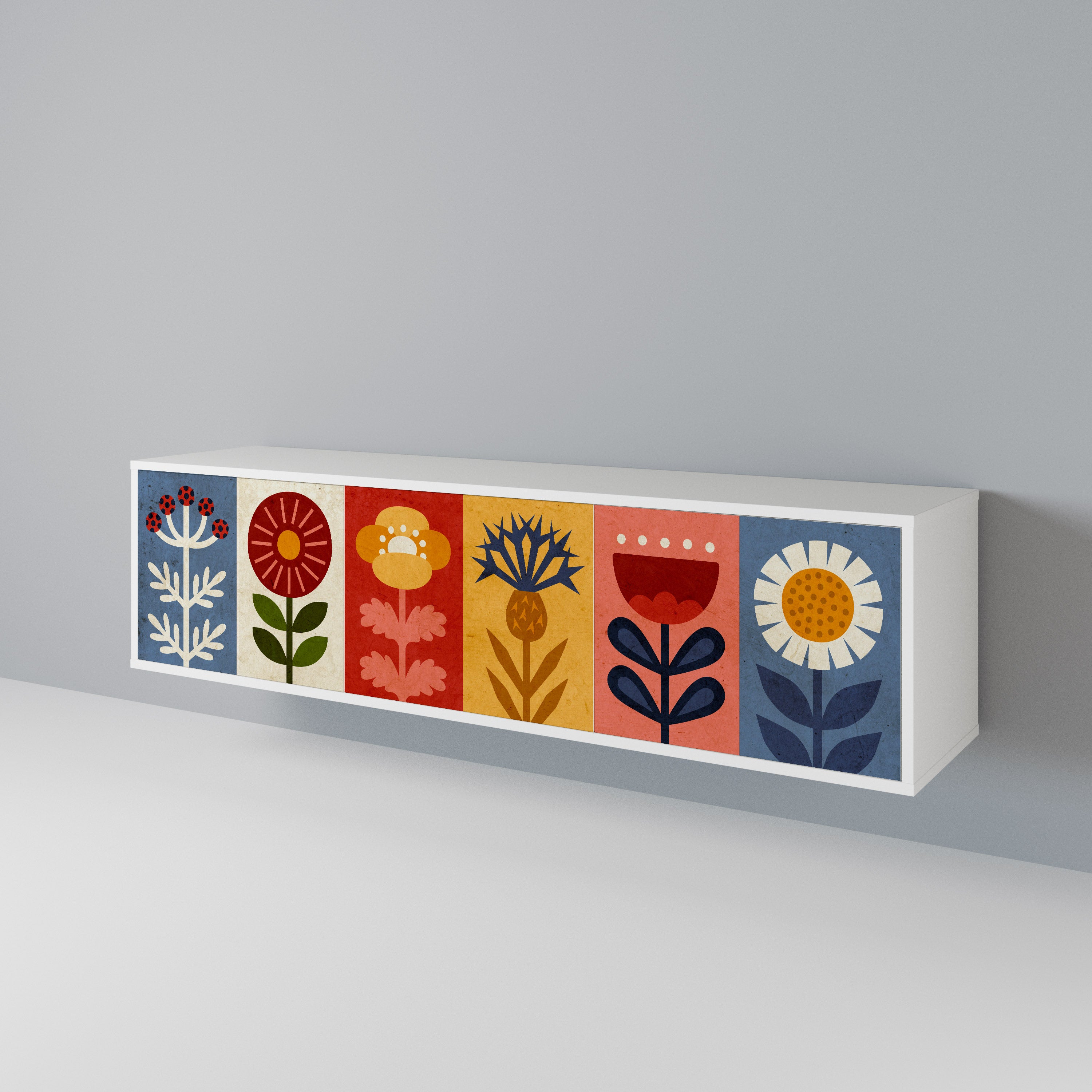 SCANDIC FLOWERET 3-Door TV Cabinet