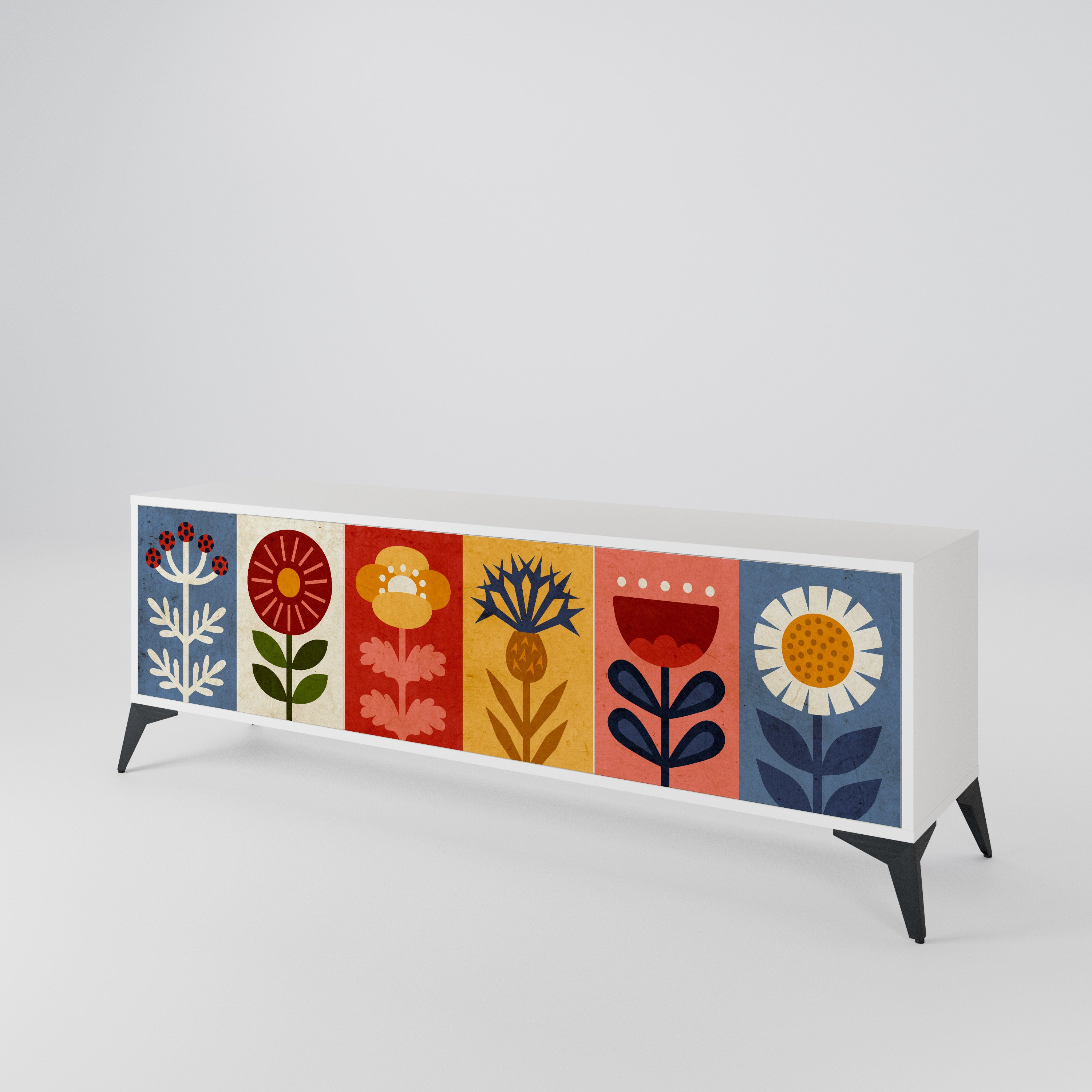 SCANDIC FLOWERET 3-Door TV Cabinet