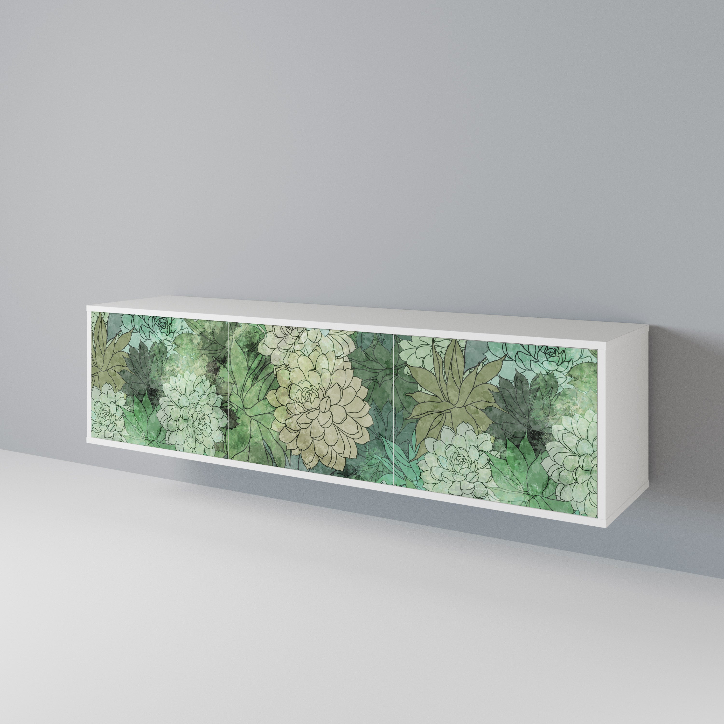 SUCCULENT CLUSTER TV-bänk med 3 dörrar