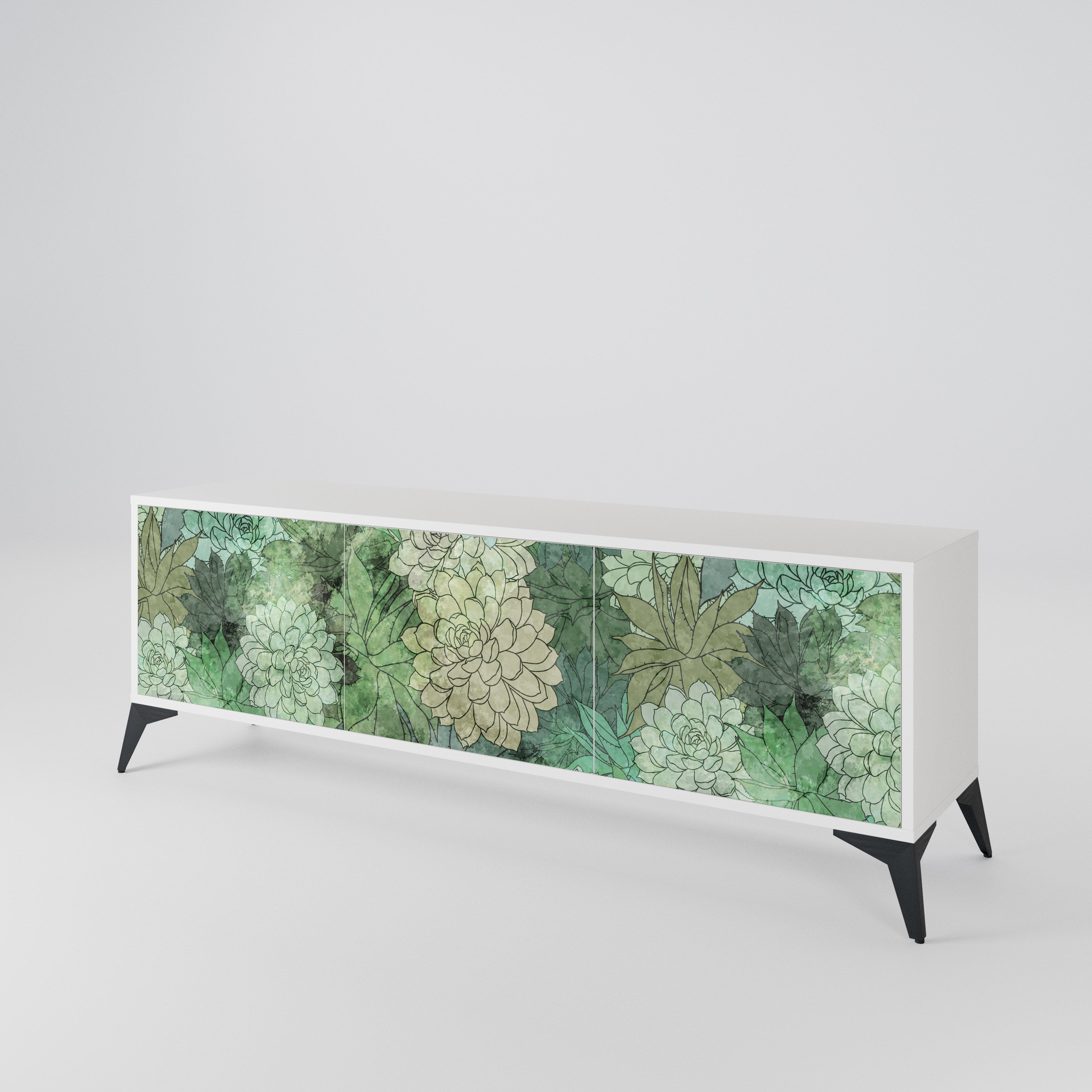 SUCCULENT CLUSTER TV-bänk med 3 dörrar