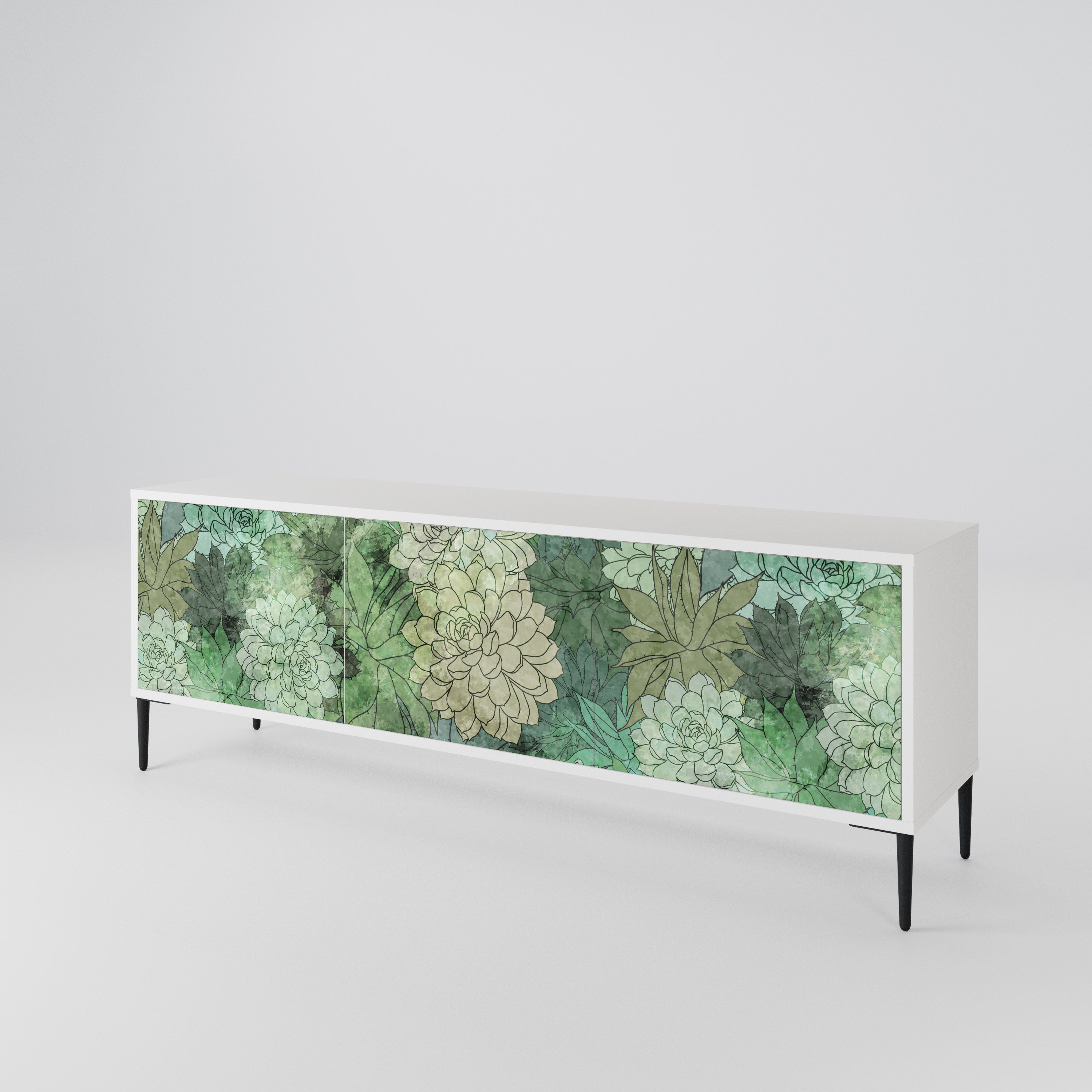 SUCCULENT CLUSTER TV-bänk med 3 dörrar