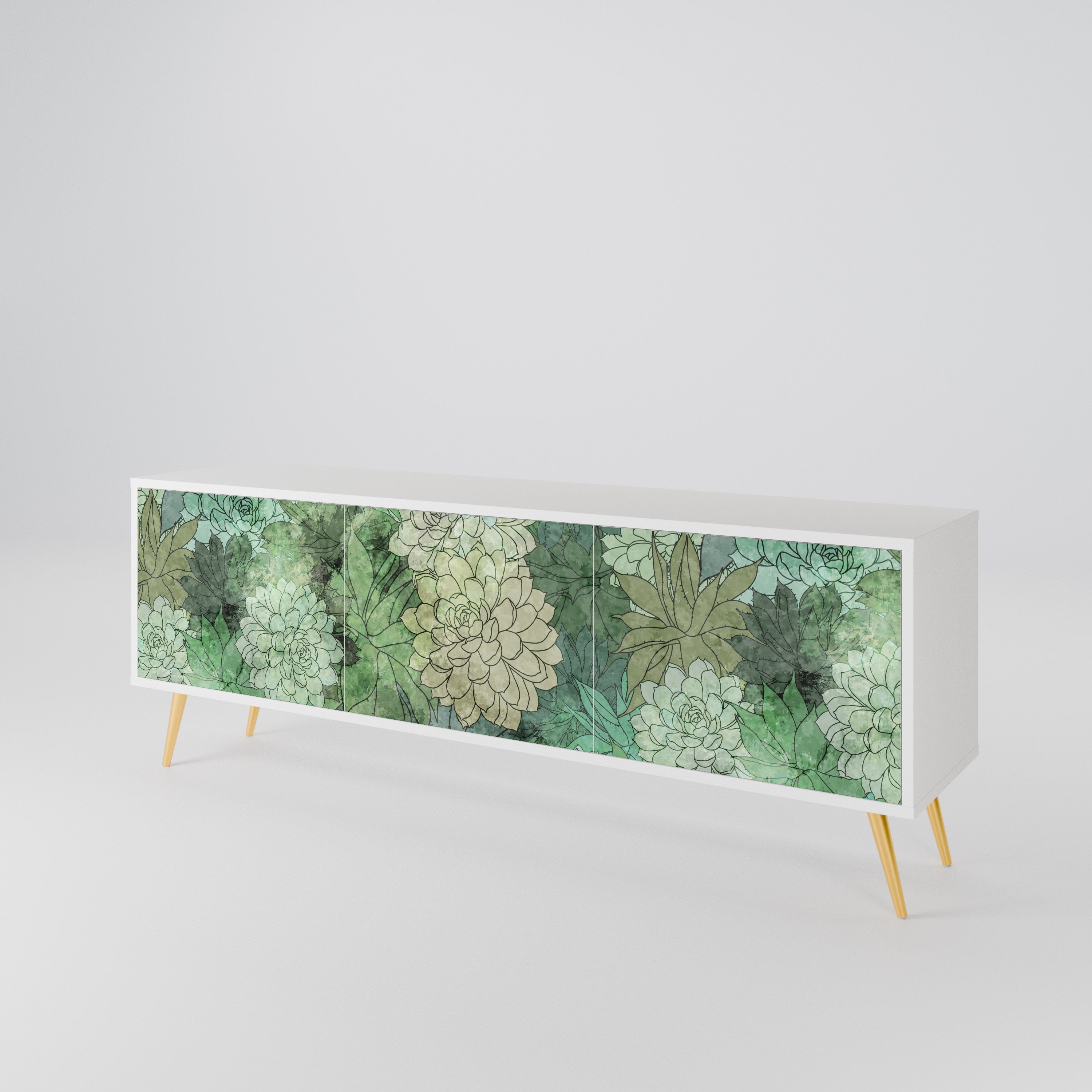 SUCCULENT CLUSTER TV-bänk med 3 dörrar