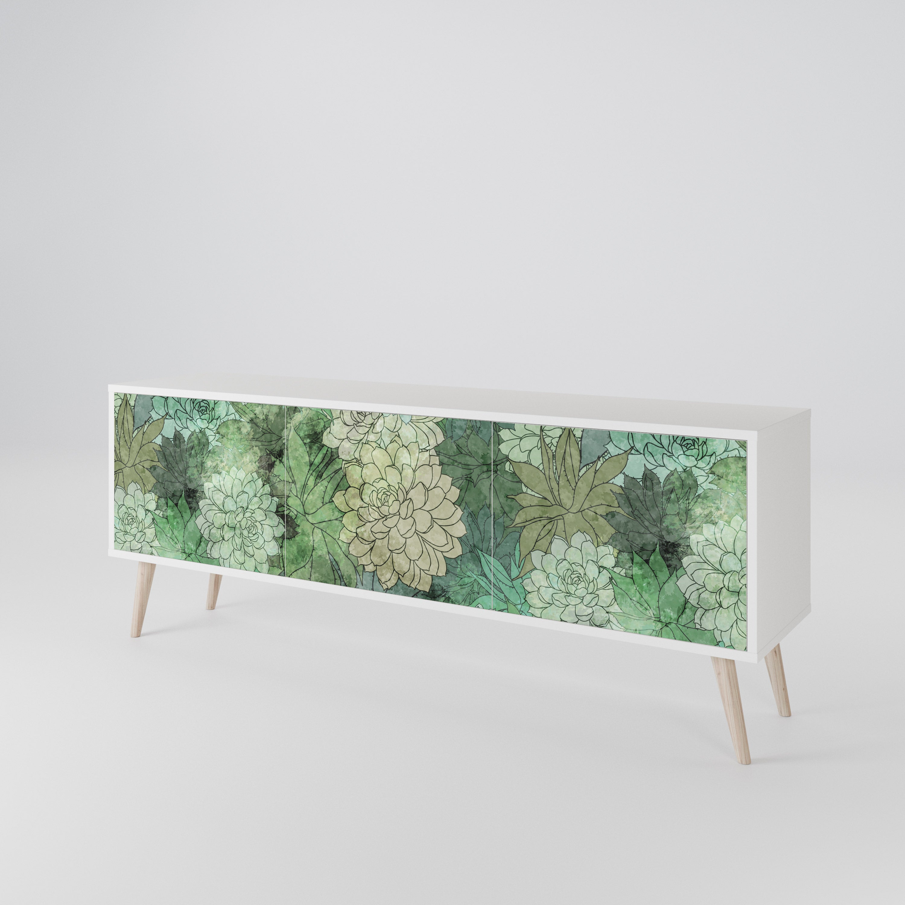 SUCCULENT CLUSTER TV-bänk med 3 dörrar