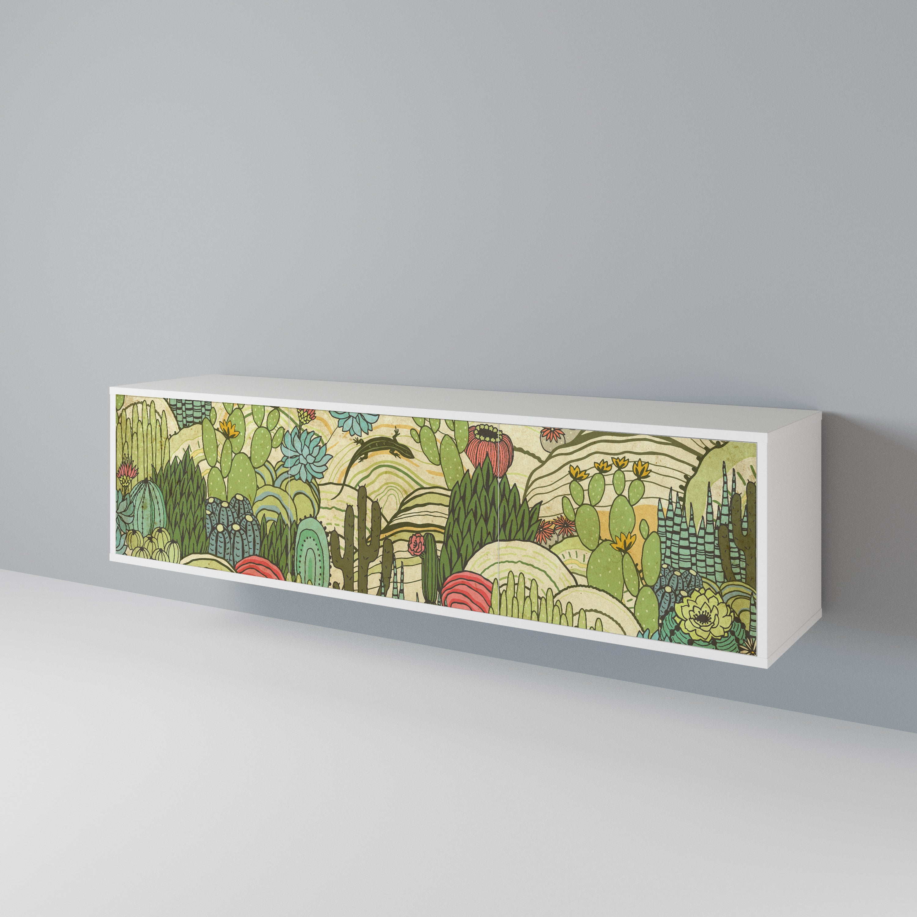 SUCCULENTS KALEIDOSCOPE 3-Door TV Cabinet