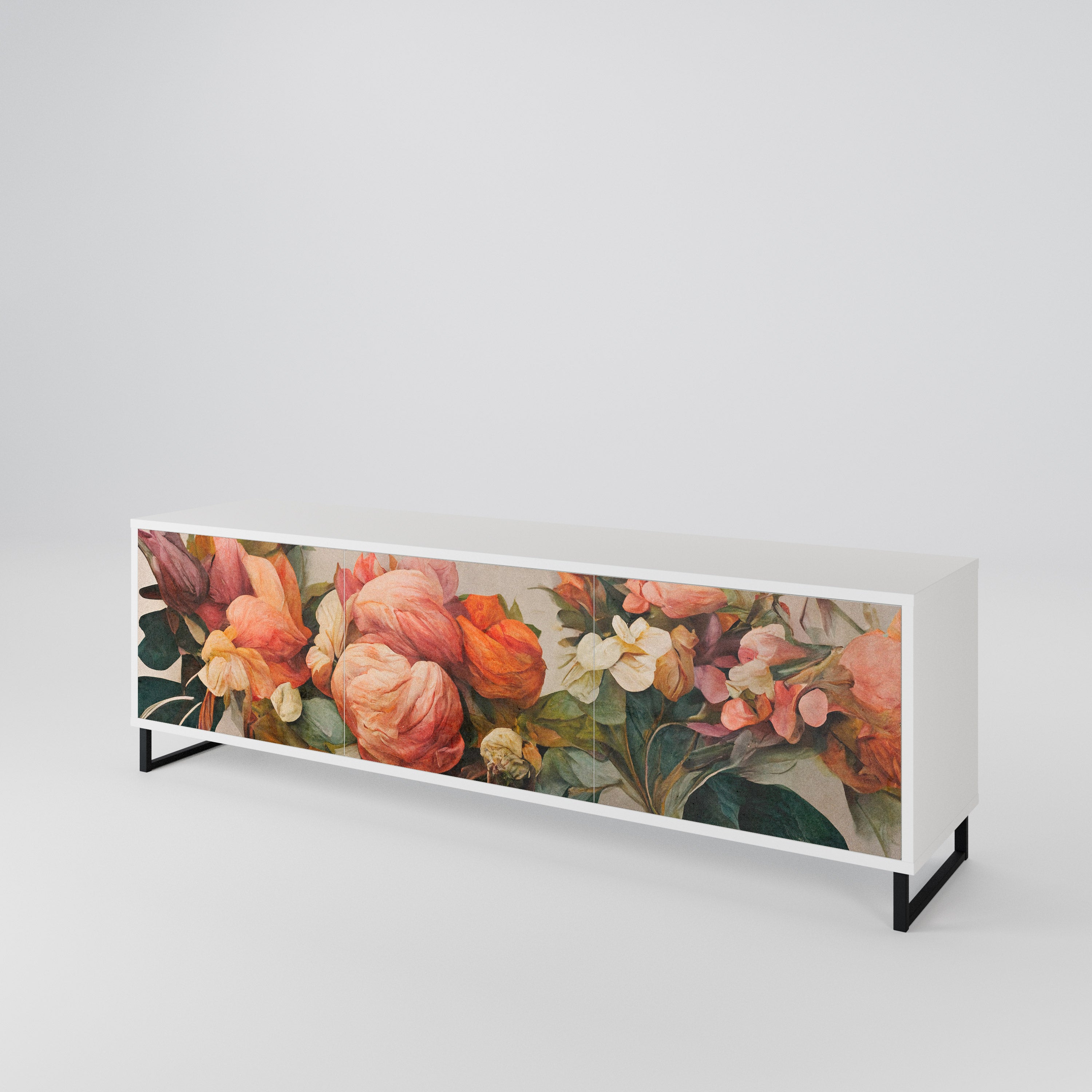 STYLISH BEAUTY TV-bänk med 3 dörrar