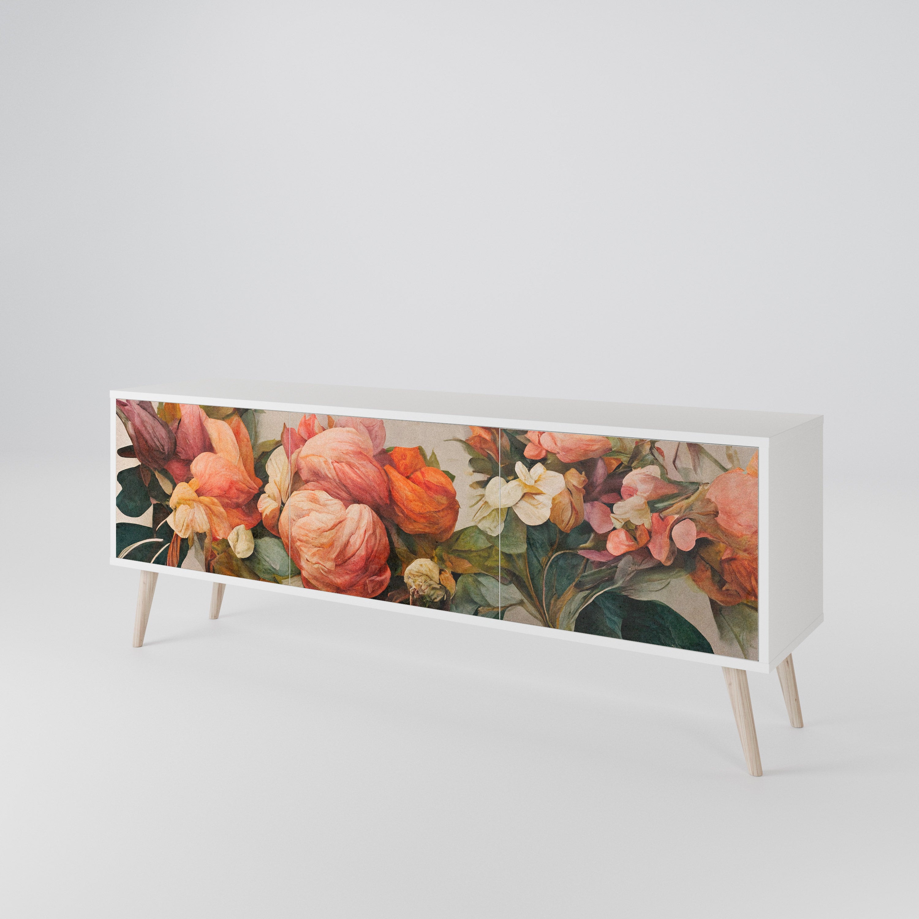STYLISH BEAUTY TV-bänk med 3 dörrar