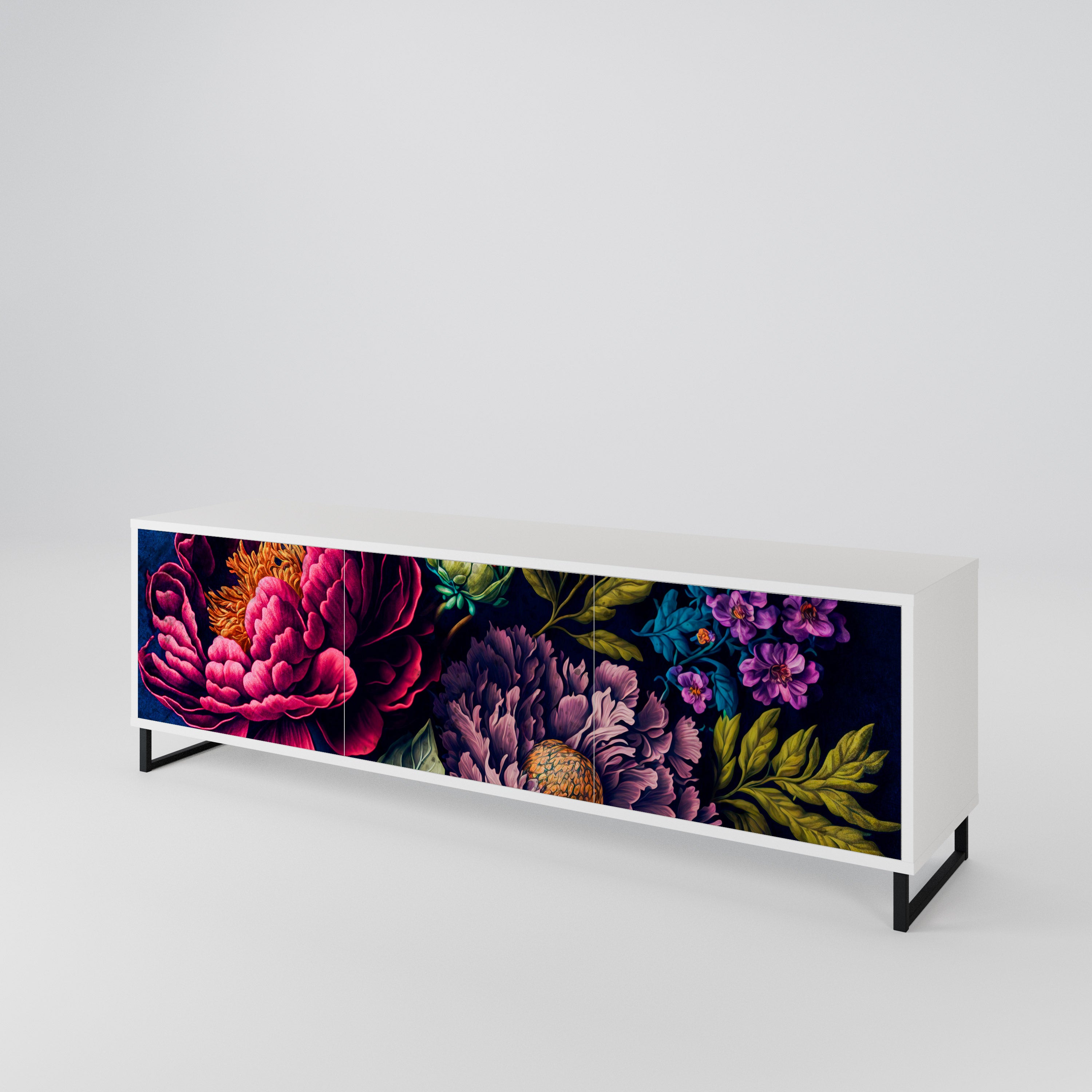 BLOOMING ELEGANCE TV-bänk med 3 dörrar